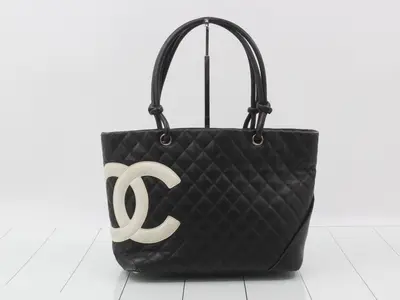 Cambon Line (Bag) - Tote Bag - Black and White