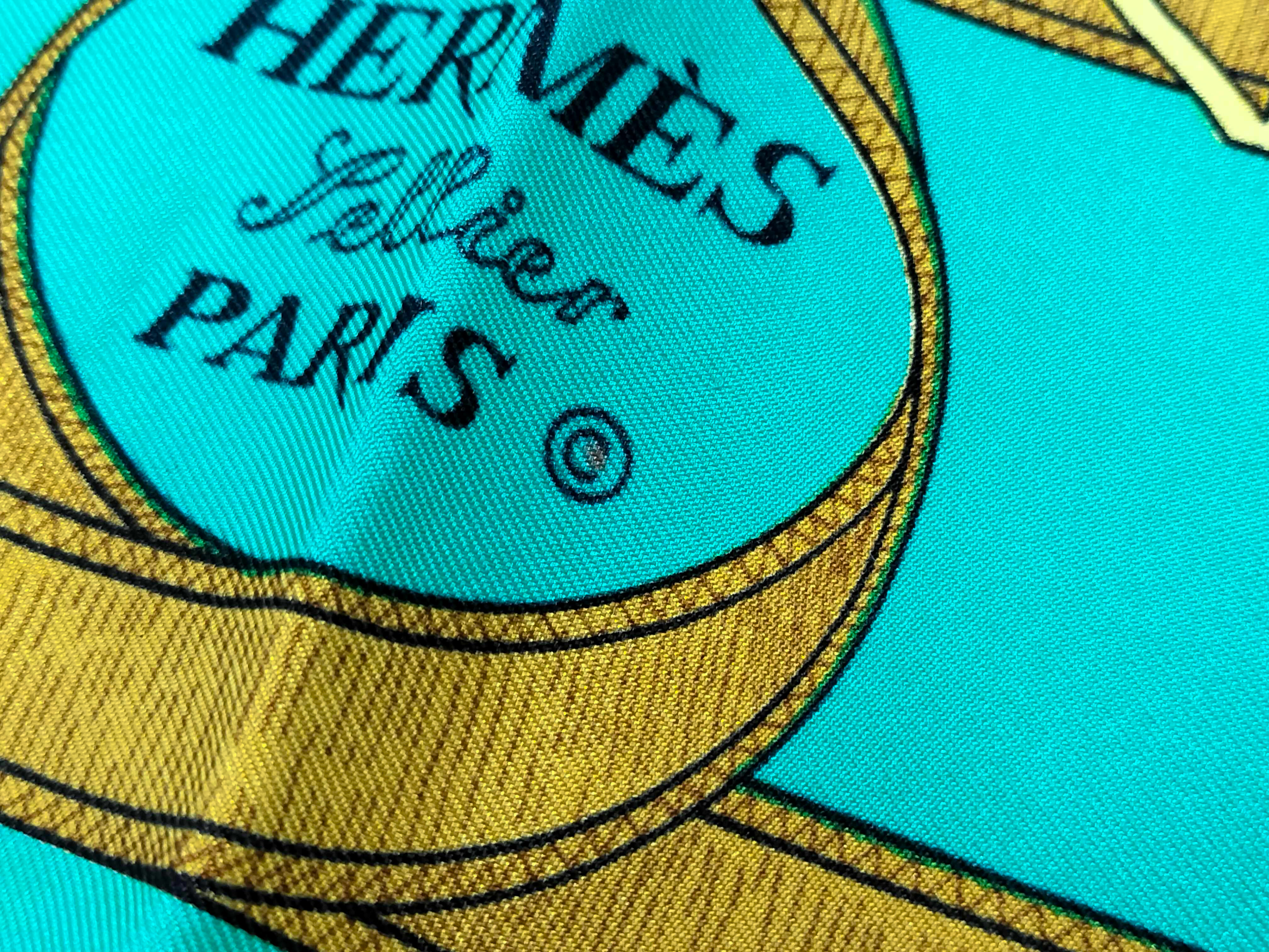 Carre 90 EPERON DOR Apron d'Or Henri d'Orgy Silk Green Other Accessories — view 4