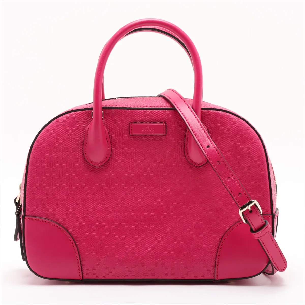 Diamante 354224 Leather 2-Way Handbag Pink