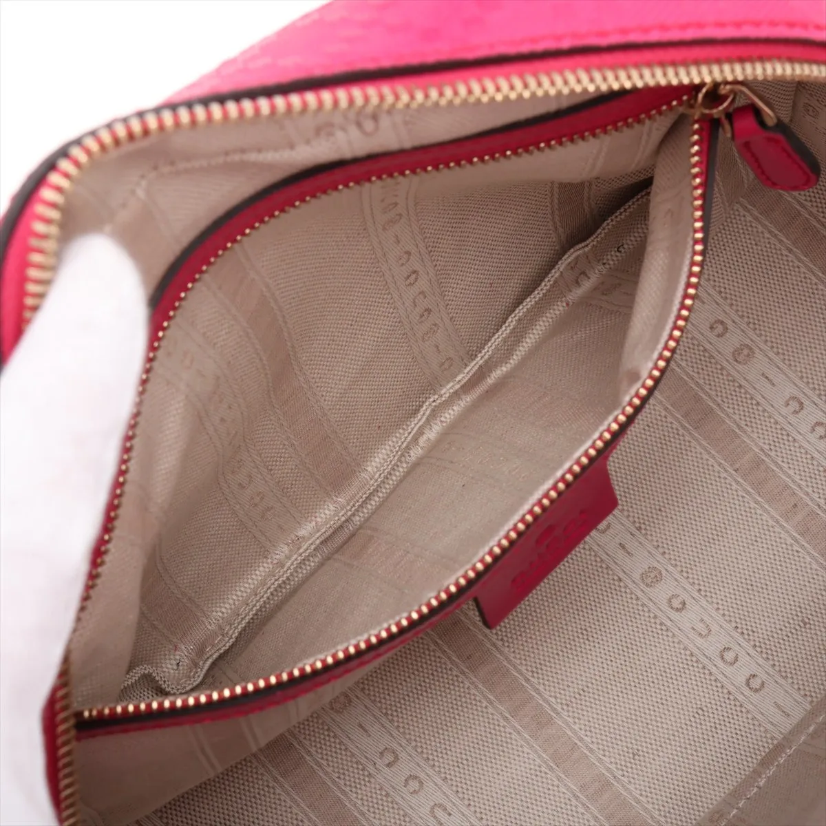 Diamante 354224 Leather 2-Way Handbag Pink — view 9