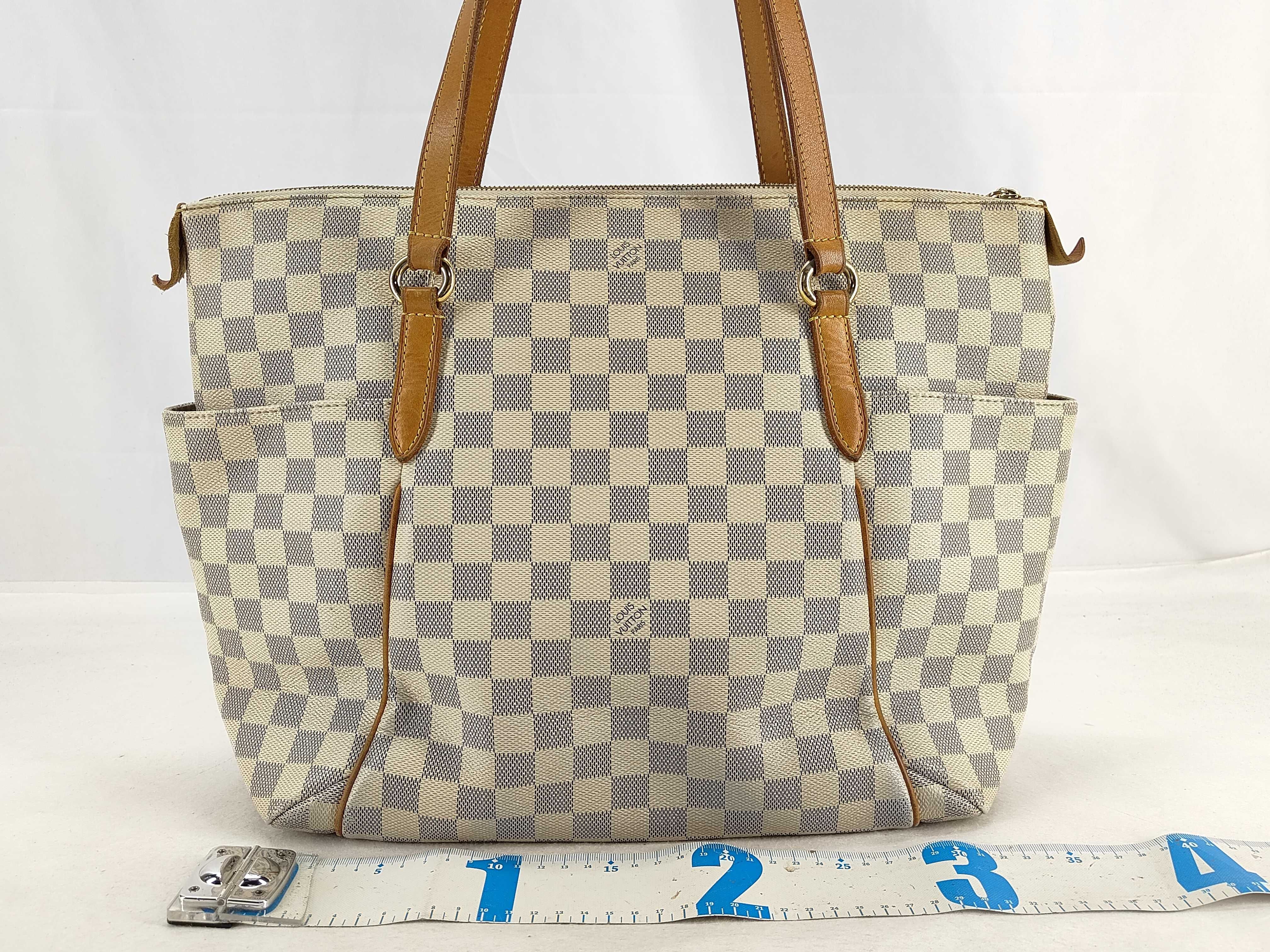 Damier Azur ID- Canvas Azur Totally 32cm Hand Bag GHW Tote Bag — view 2
