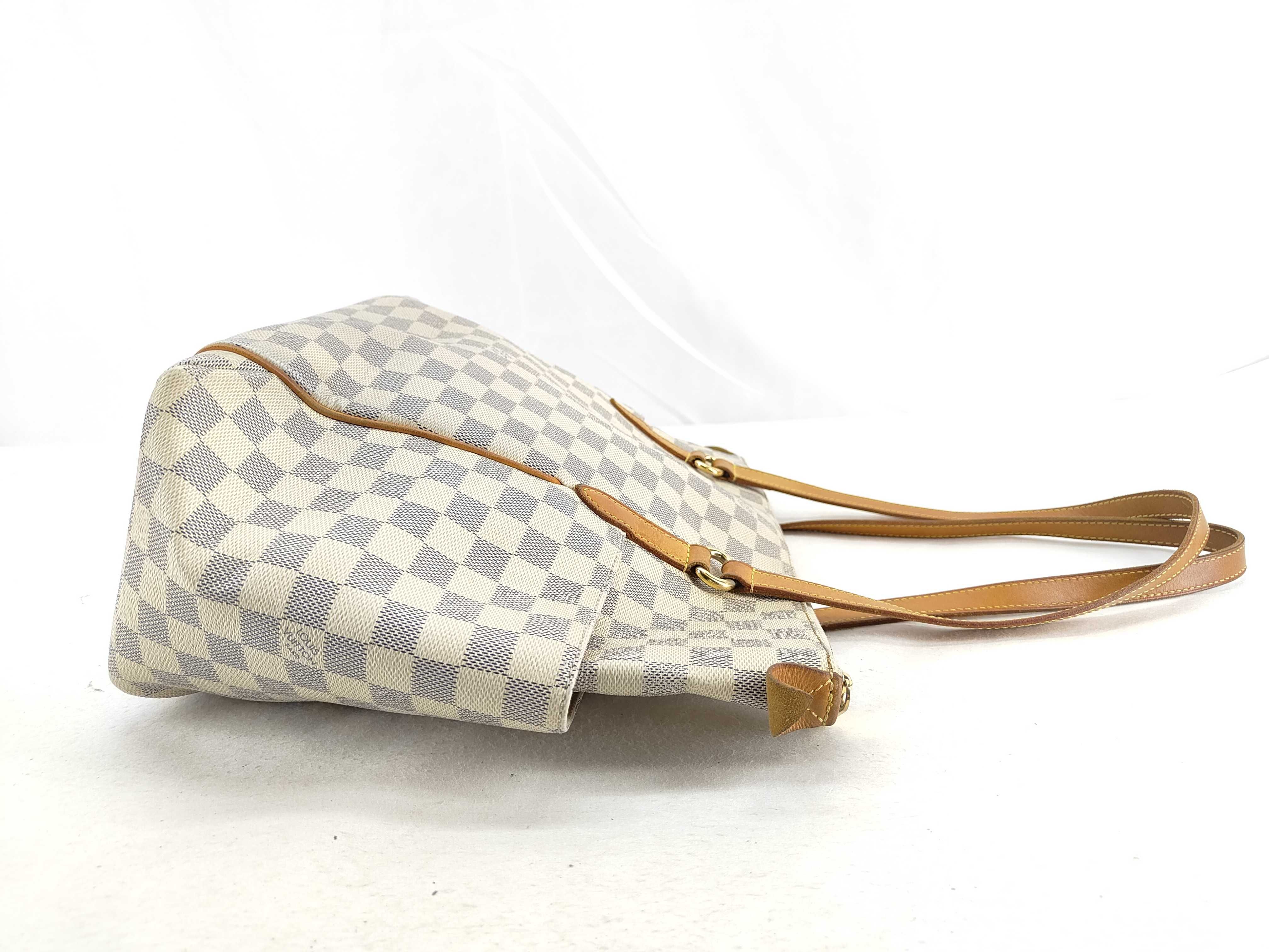 Damier Azur ID- Canvas Azur Totally 32cm Hand Bag GHW Tote Bag — view 3