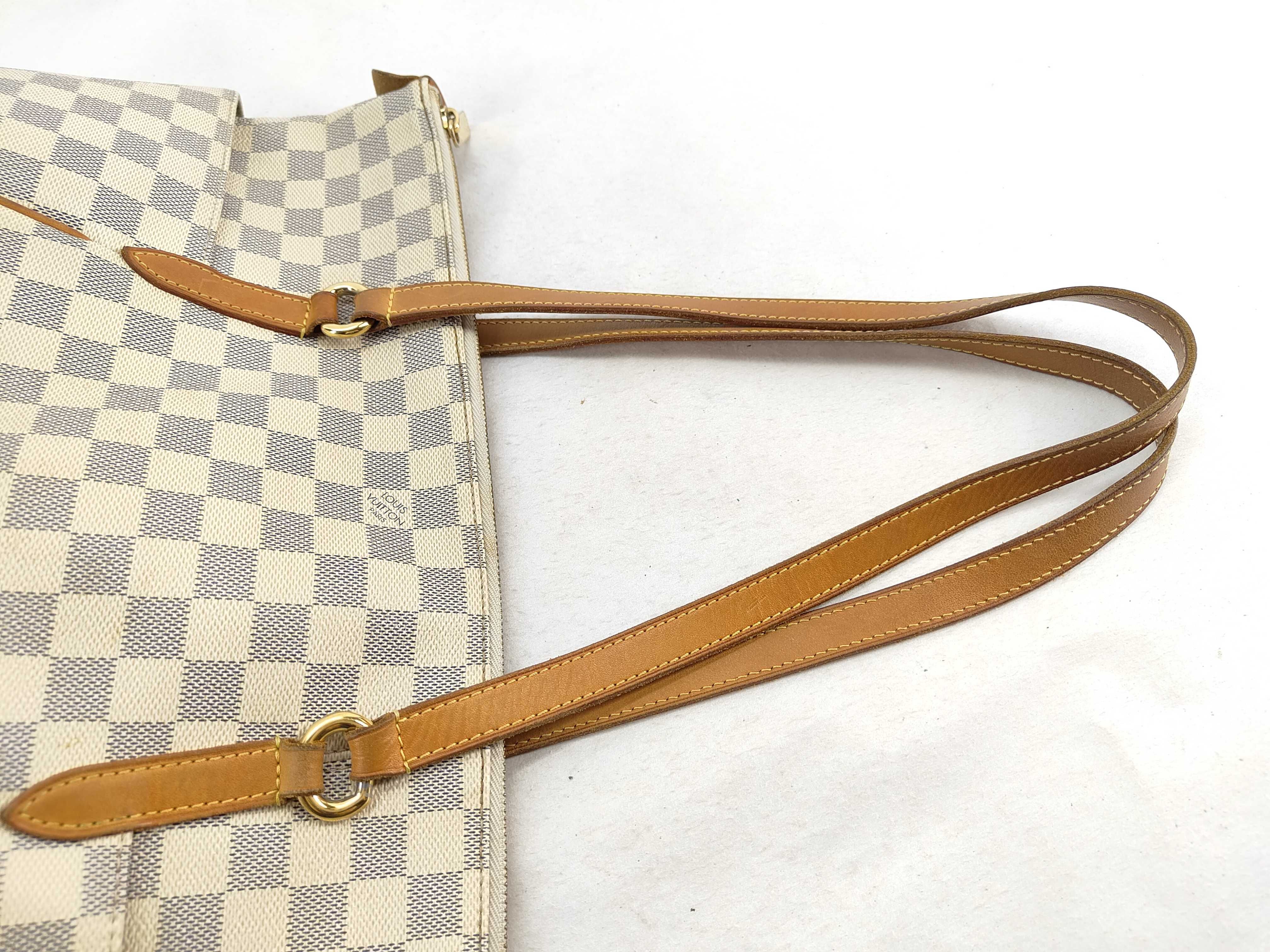 Damier Azur ID- Canvas Azur Totally 32cm Hand Bag GHW Tote Bag — view 6