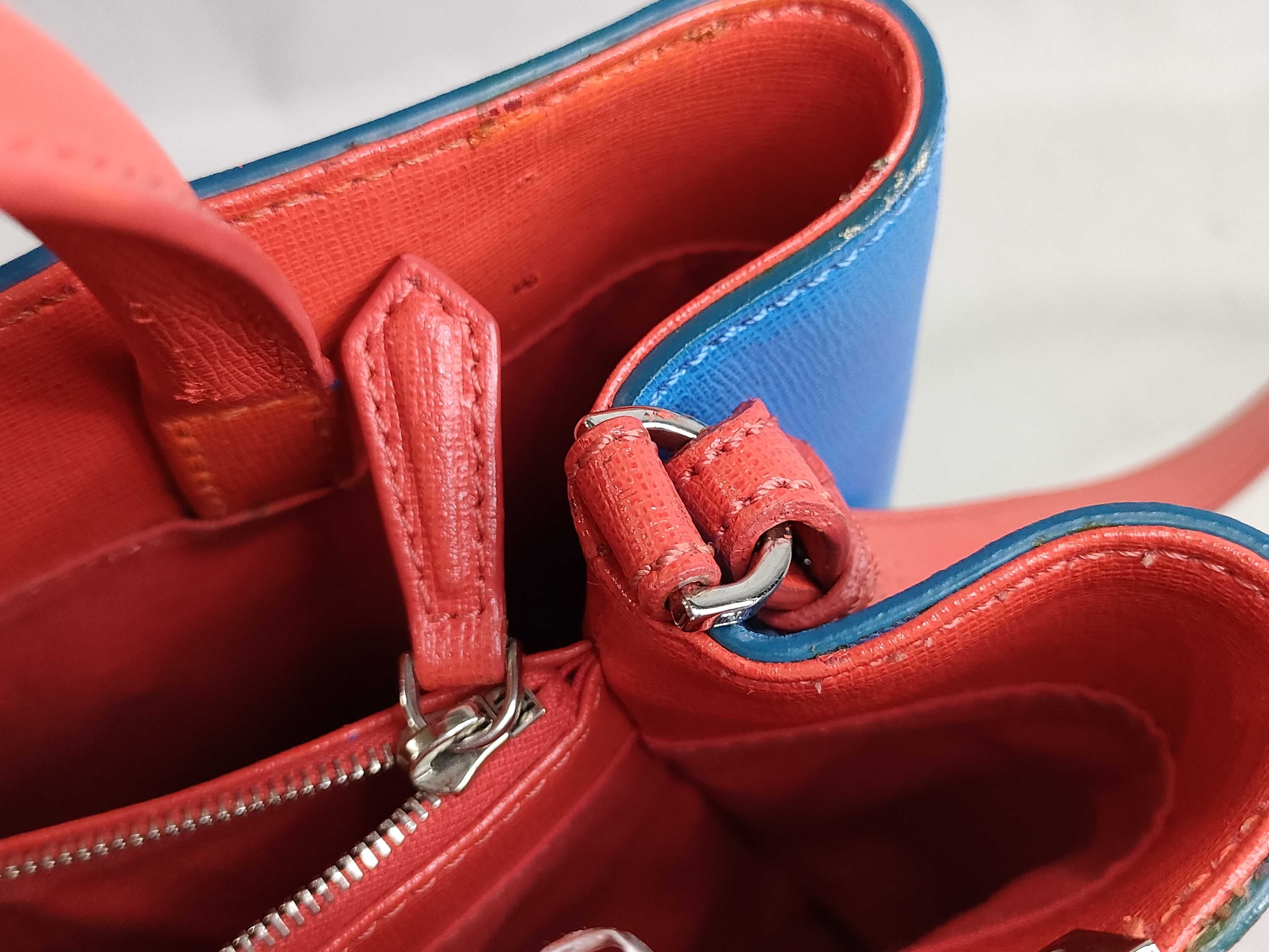 PH- Petite 2Jours Blue Leather Handbag 27cm — view 15