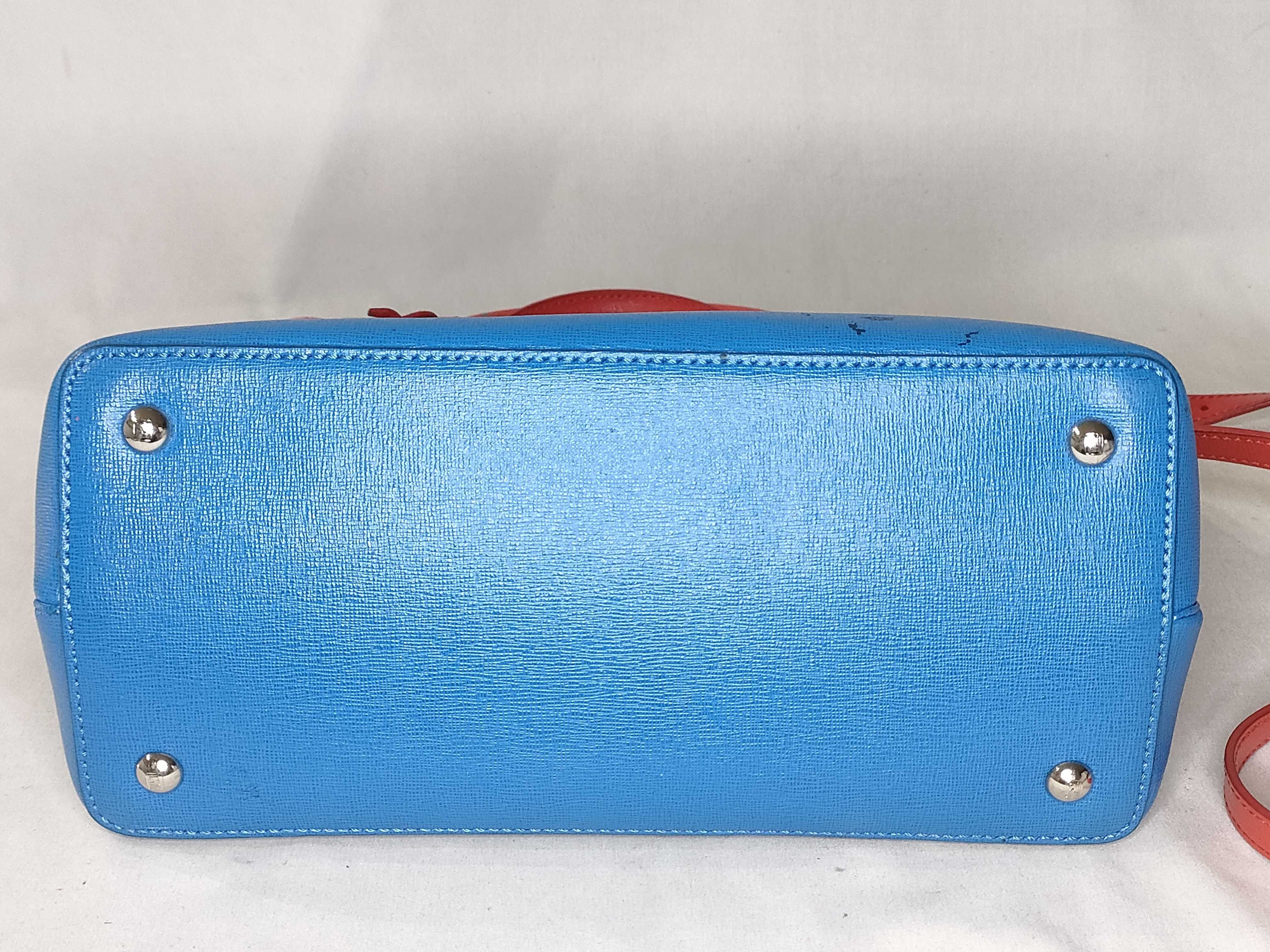 PH- Petite 2Jours Blue Leather Handbag 27cm — view 8