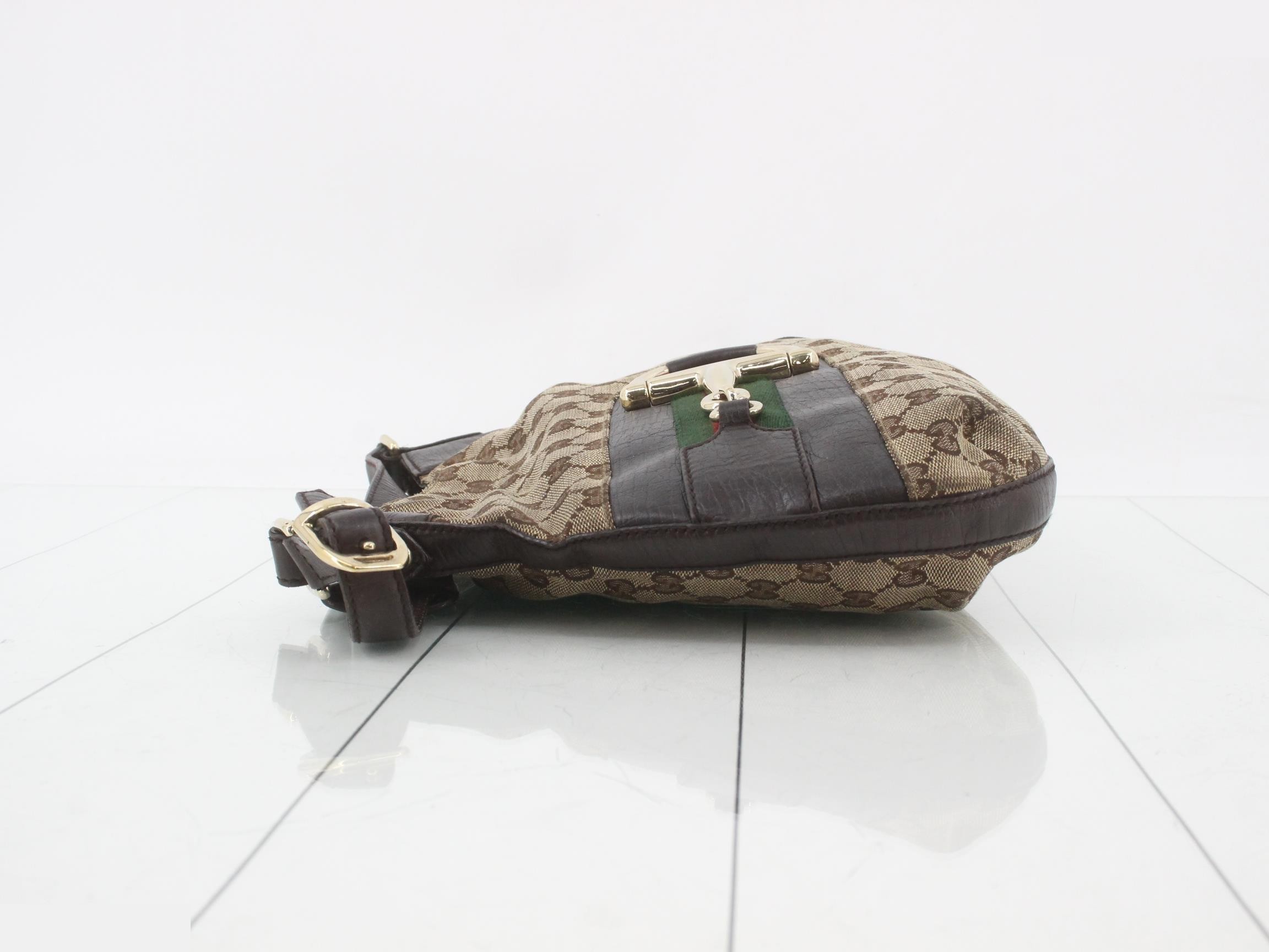 GG Canvas Leather Semi-Shoulder Bag — view 4
