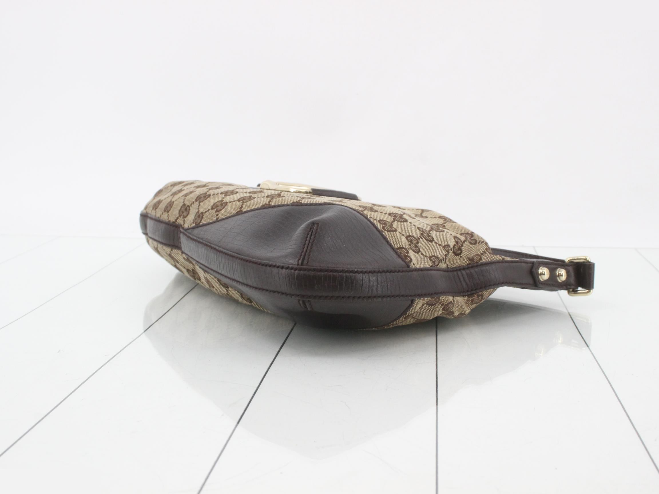 GG Canvas Leather Semi-Shoulder Bag — view 6