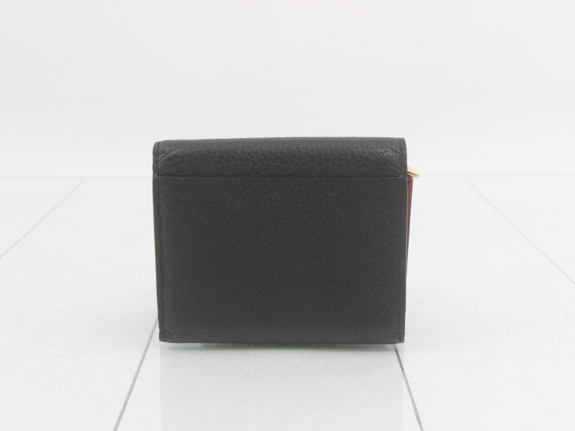 Portefeuille Capucines XS Noir Hot Pink — view 2