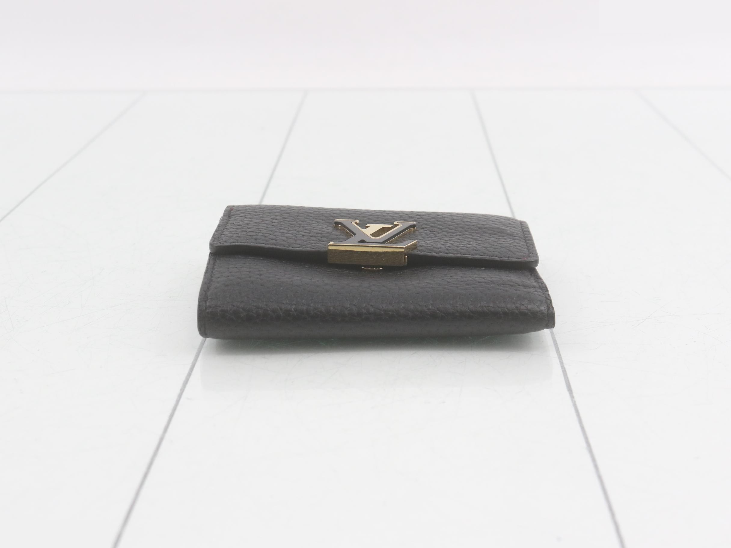 Portefeuille Capucines XS Noir Hot Pink — view 3