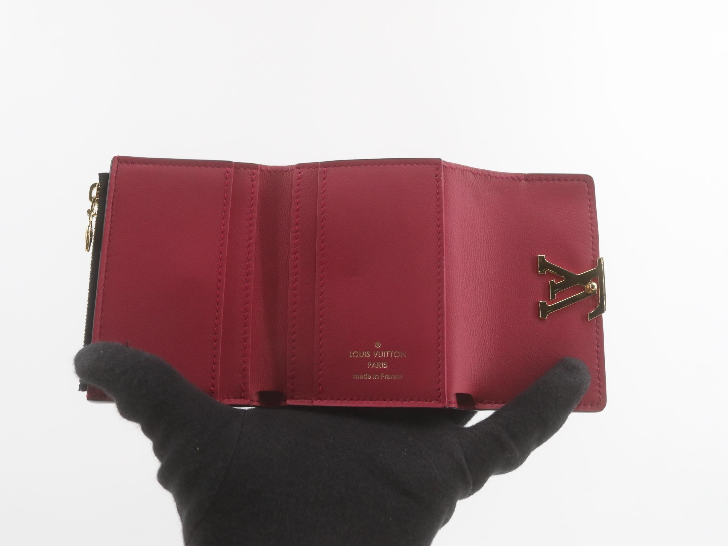 Portefeuille Capucines XS Noir Hot Pink — view 4