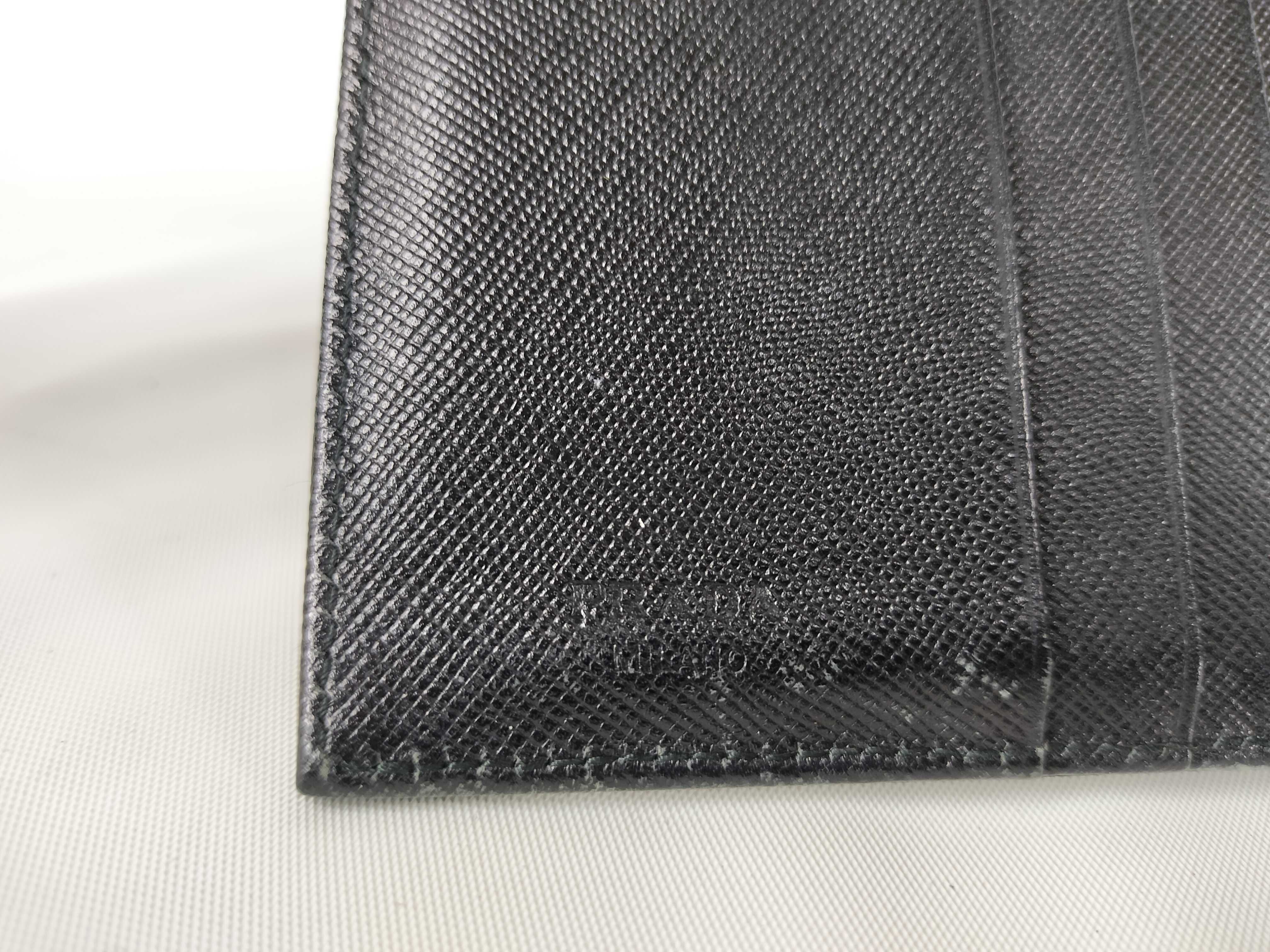 Tessuto Tri-fold Wallet, Black — view 8