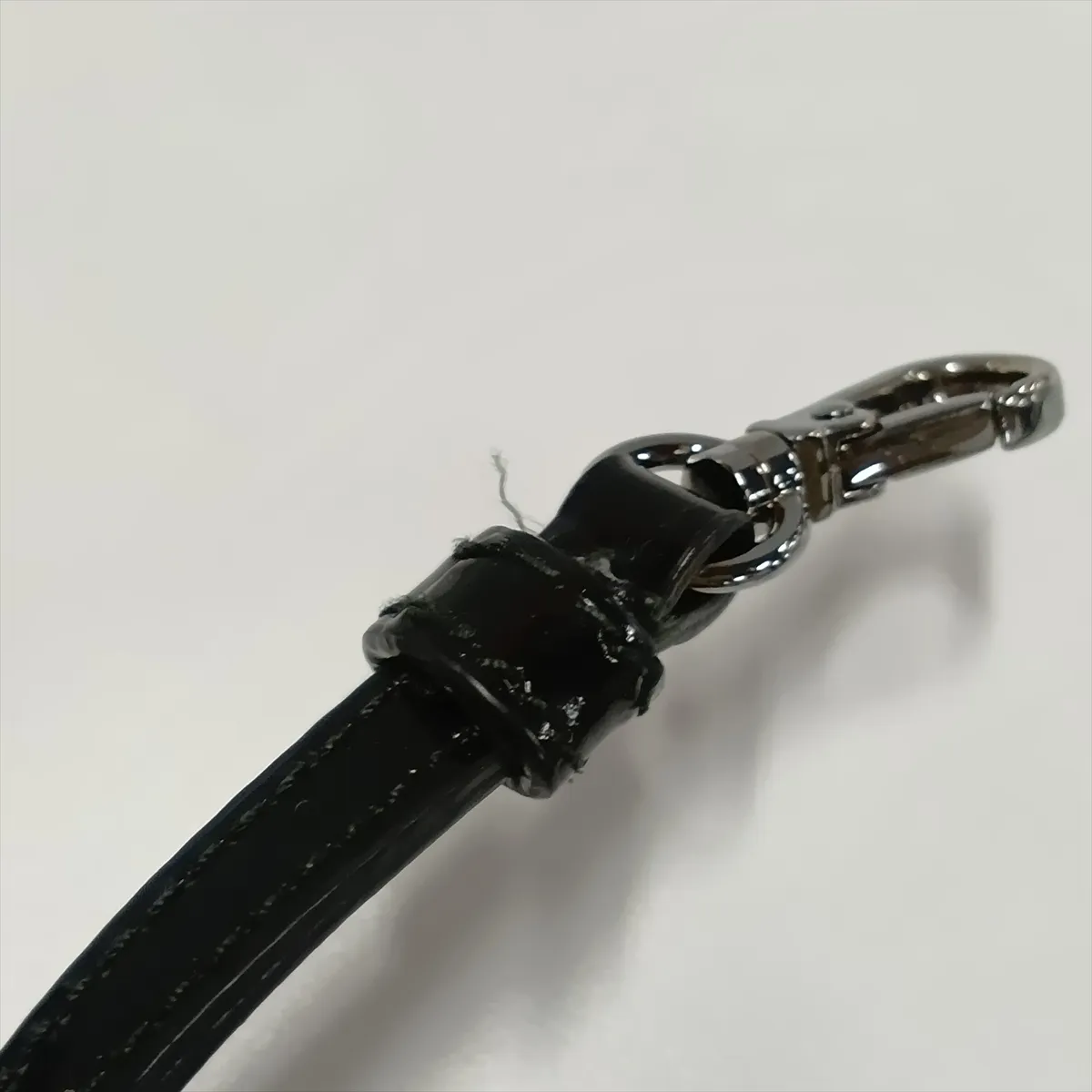 patent leather shoulder bag, black — view 13