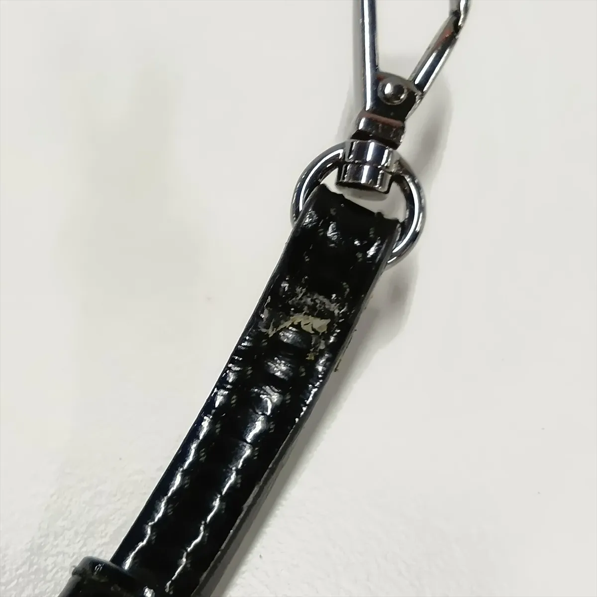 patent leather shoulder bag, black — view 14