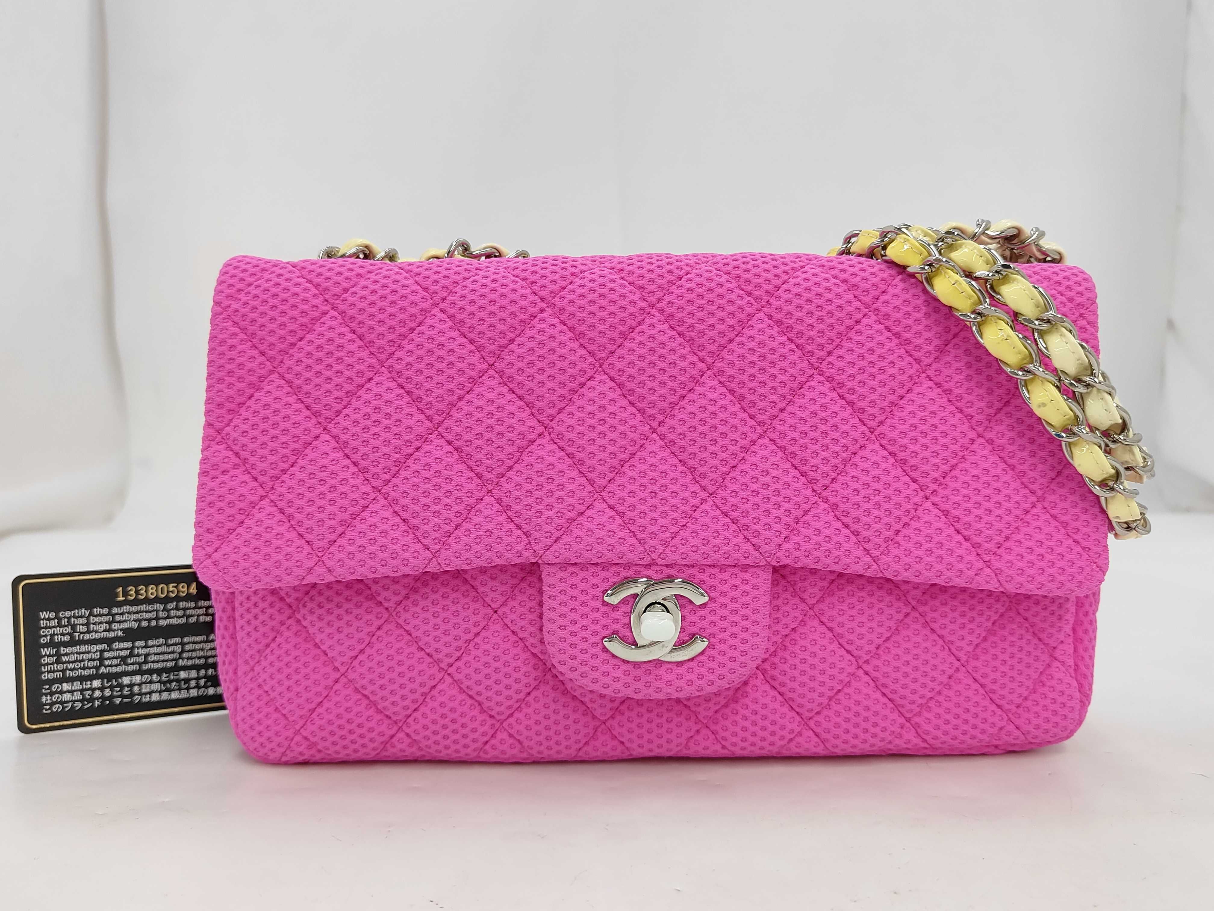 Mesh Matelassé Pink Shoulder Bag