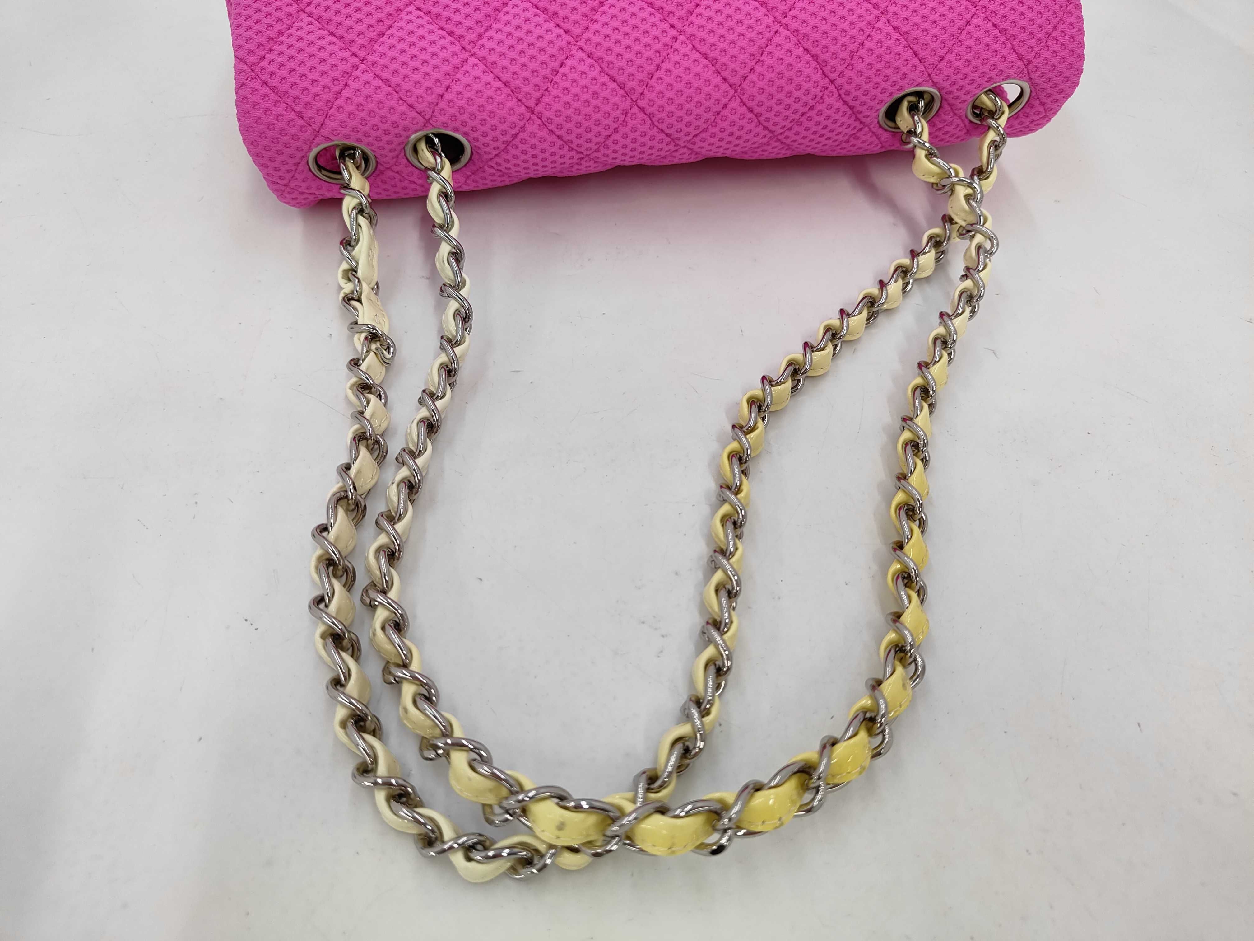 Mesh Matelassé Pink Shoulder Bag — view 5