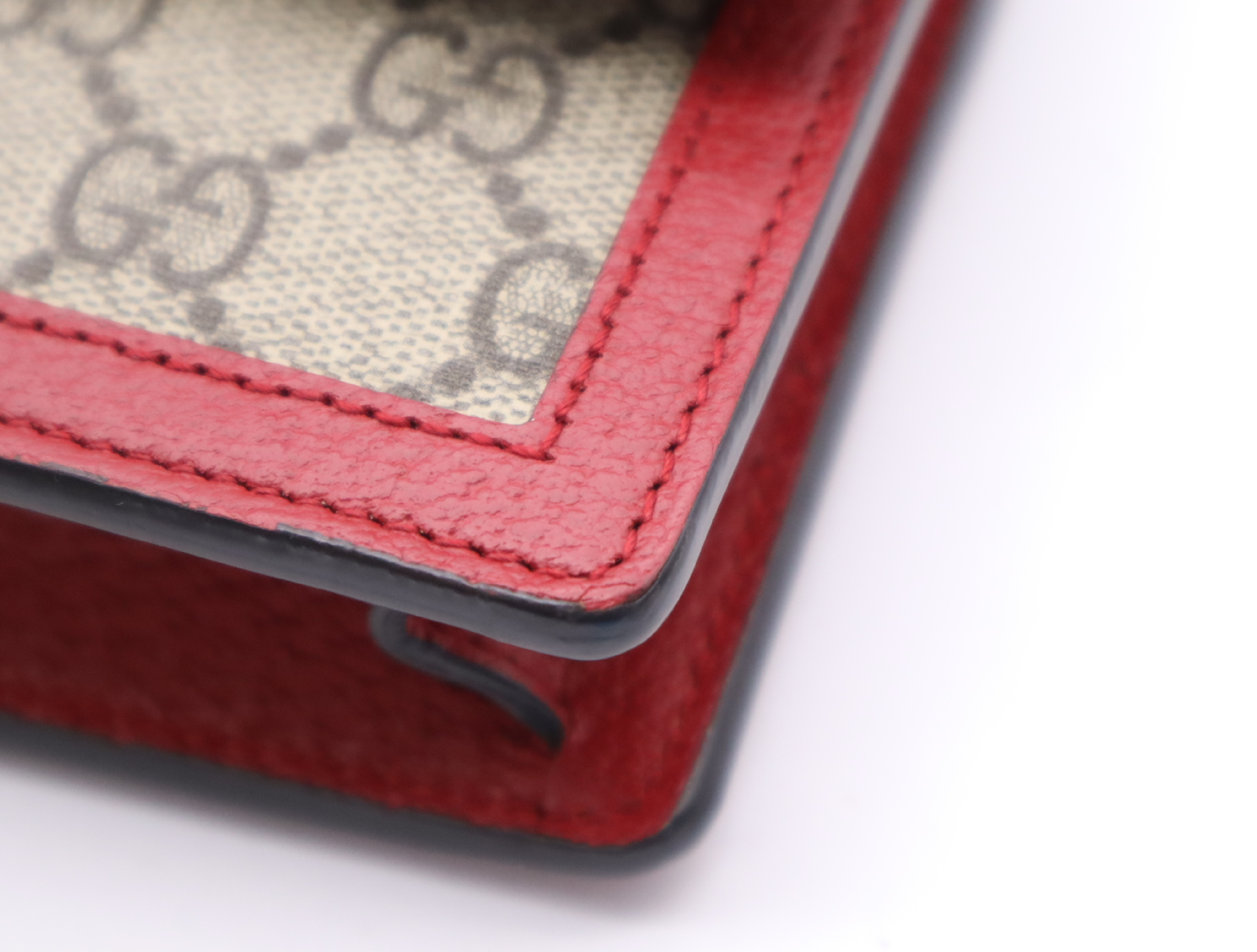 476079 GG Supreme Queen Margaret Bee Chain Wallet Red Beige Shoulder Bag — view 7