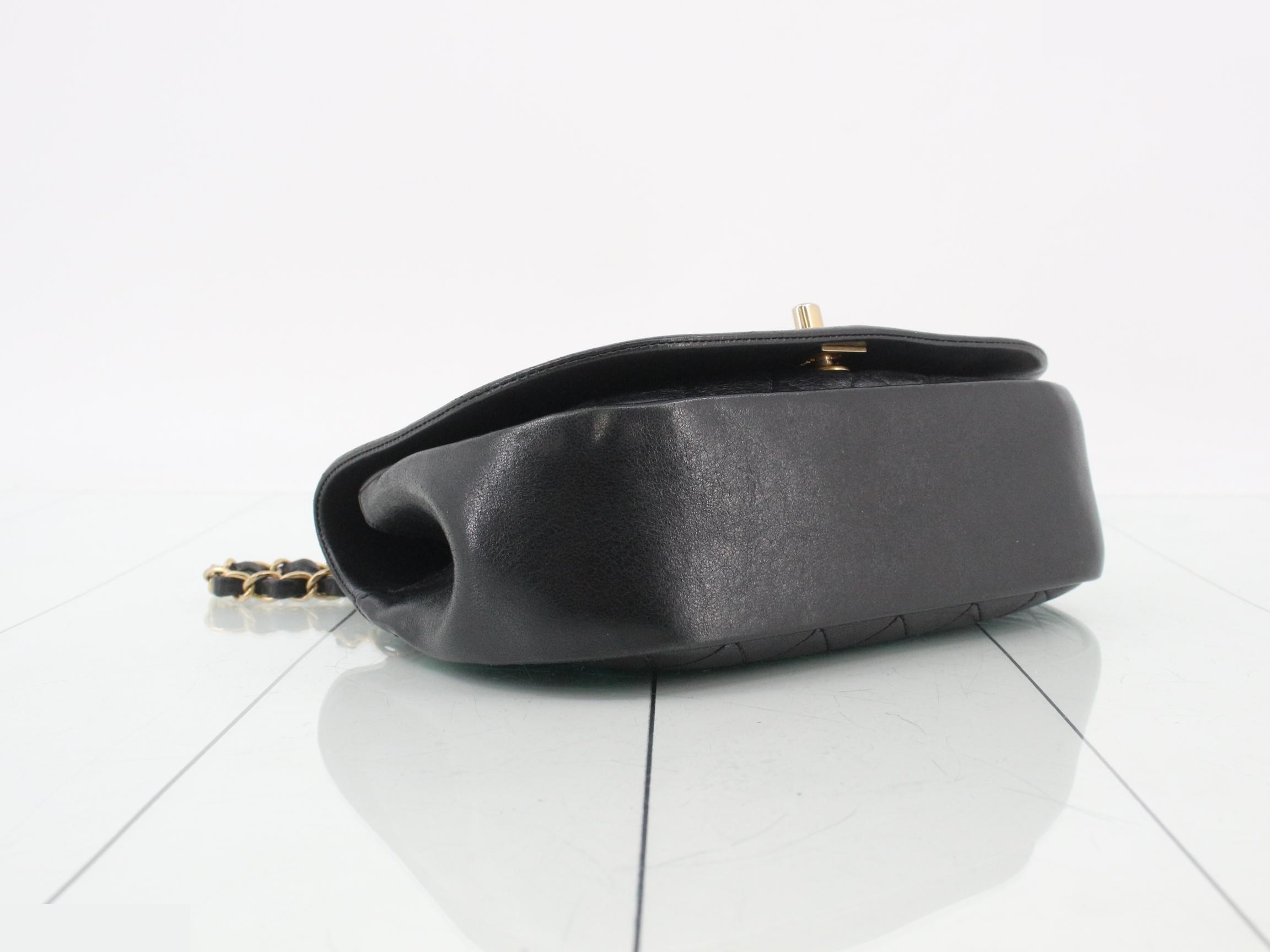 Leather Turnlock Chain Shoulder Bag — view 5