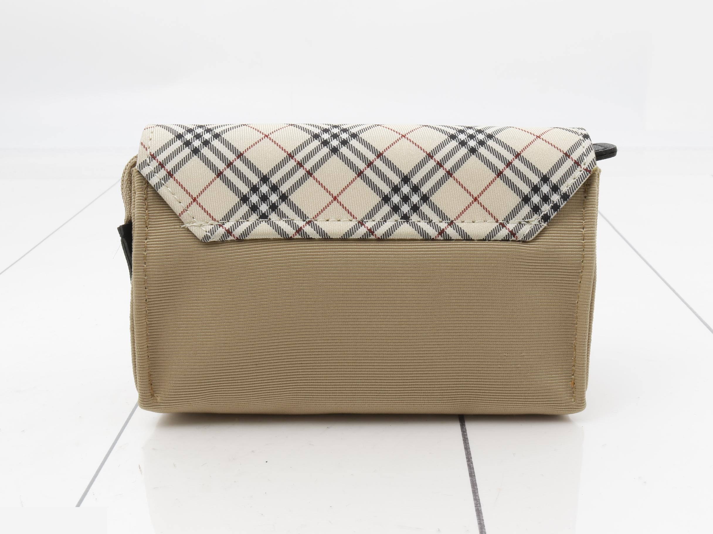 pouch with mirror, Nova Check pattern, beige. — view 2