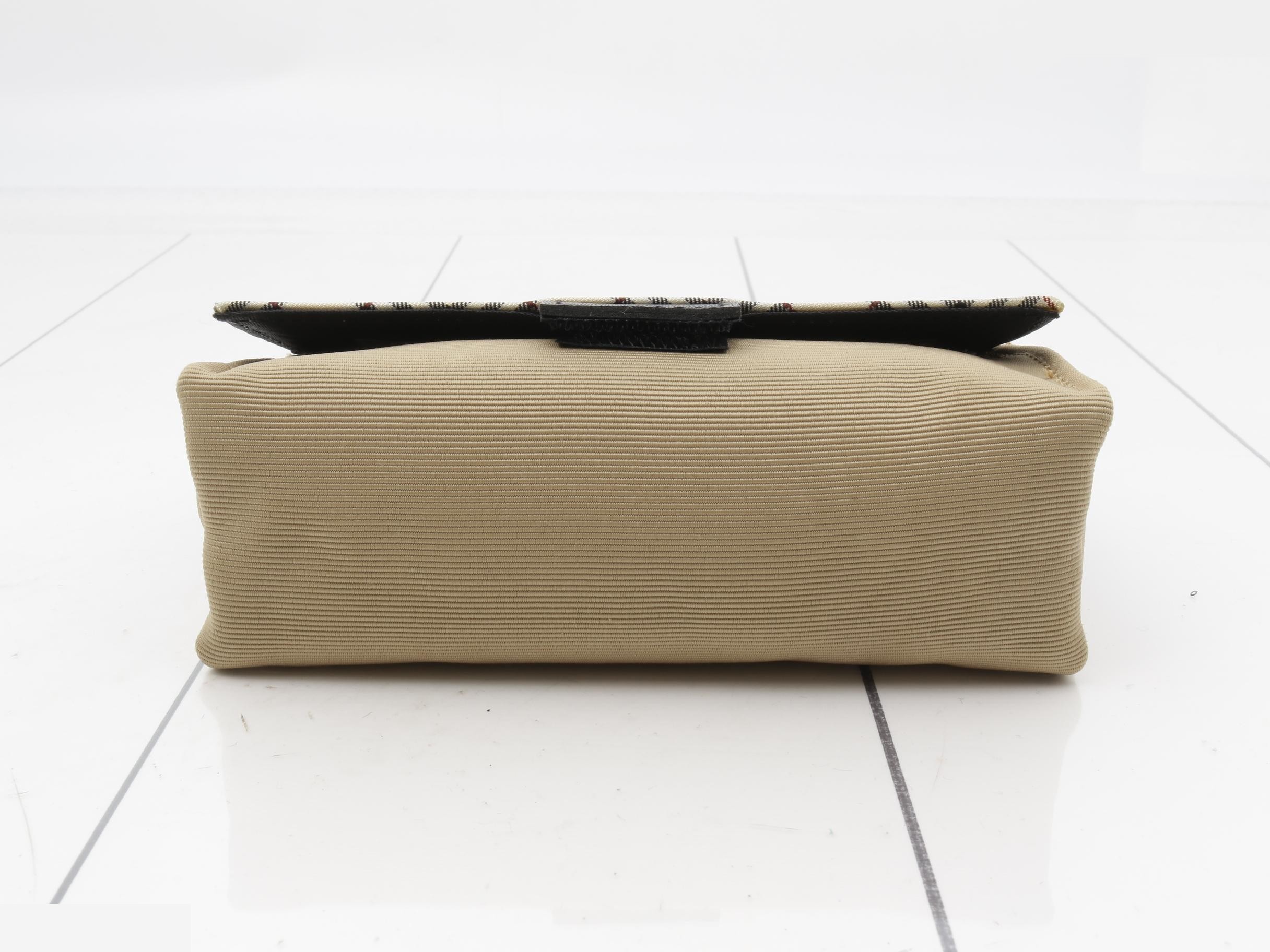 pouch with mirror, Nova Check pattern, beige. — view 3