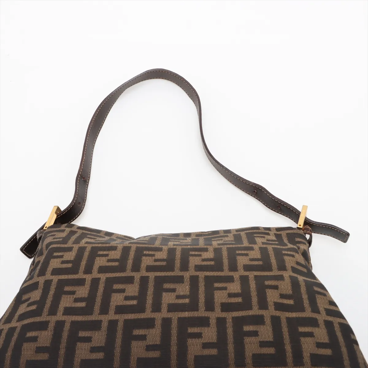Zucca Mamma Bucket Canvas x Leather Shoulder Bag Brown — view 6