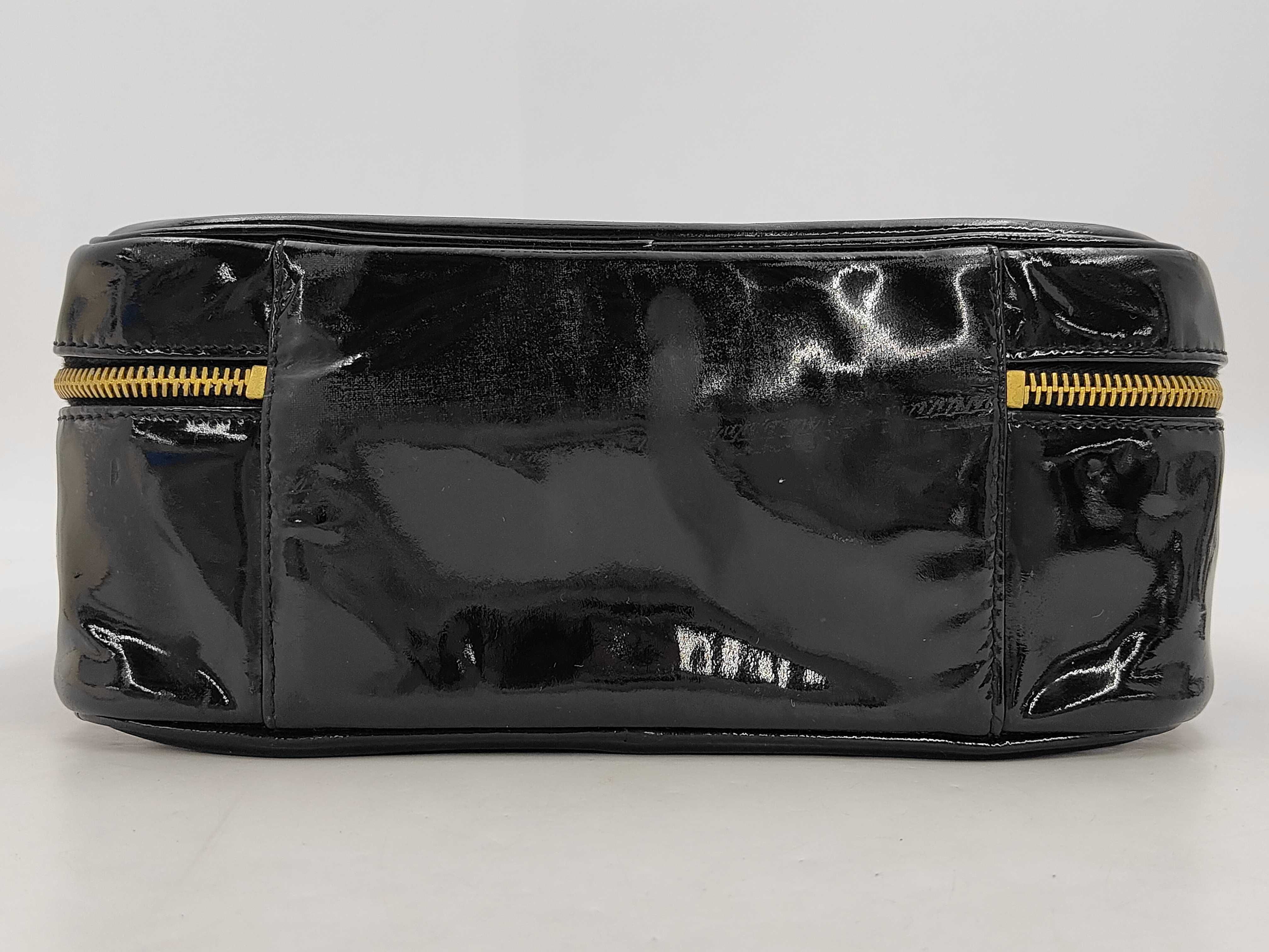 Coco Mark Enamel Vanity Bag, 2-Way, Black with Gold Hardware, 4476589 A07061 Vanity Bag — view 7