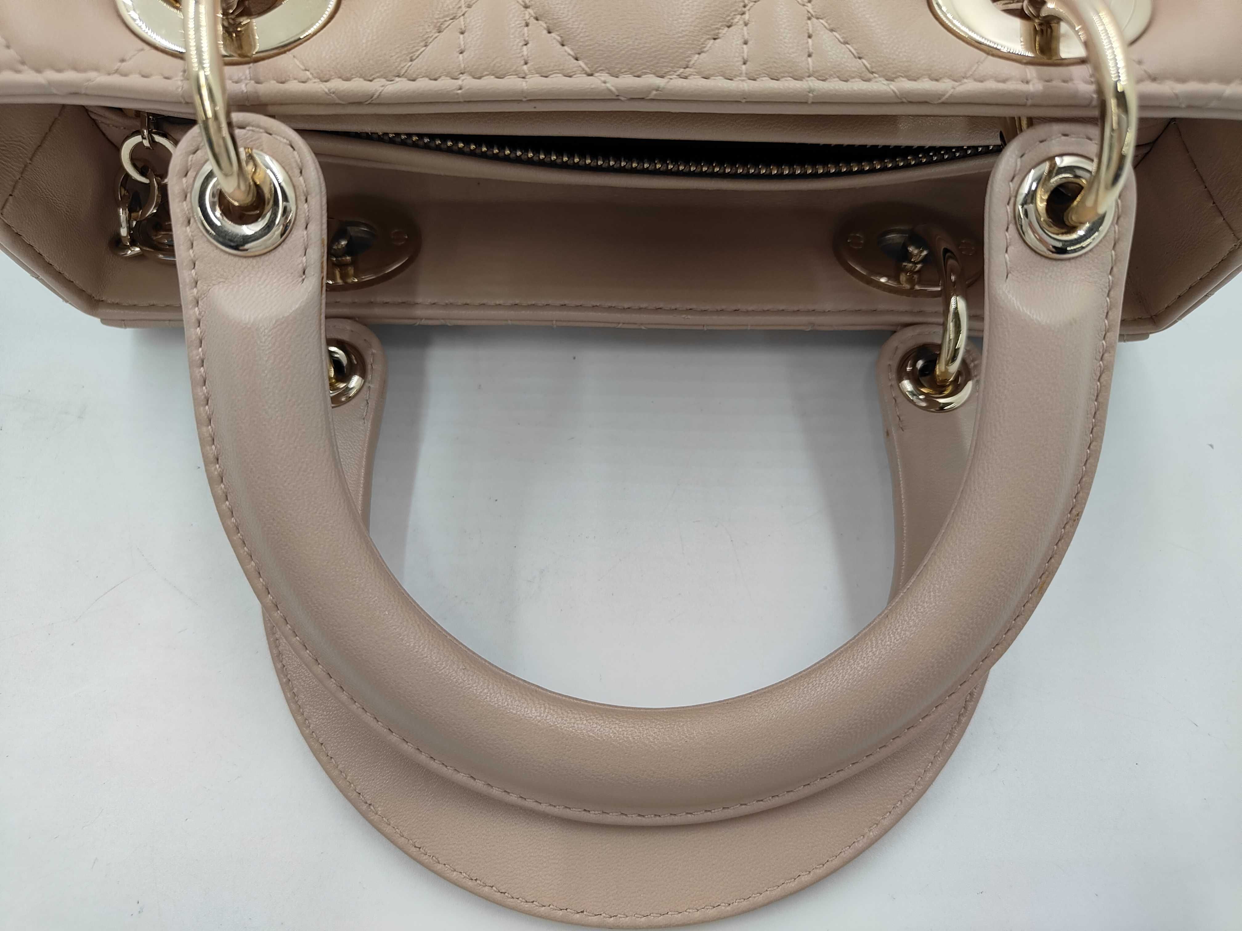 Christian Lady Dior Medium Beige Handbag — view 3