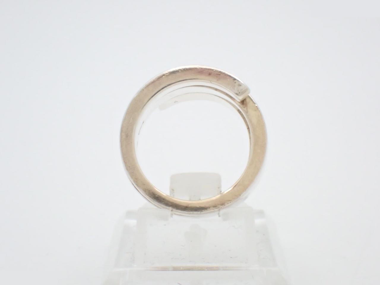G Logo Snake Ring, 925 Sterling Silver, 10.7g, Stamped "9", Actual Size #7.5 — view 3