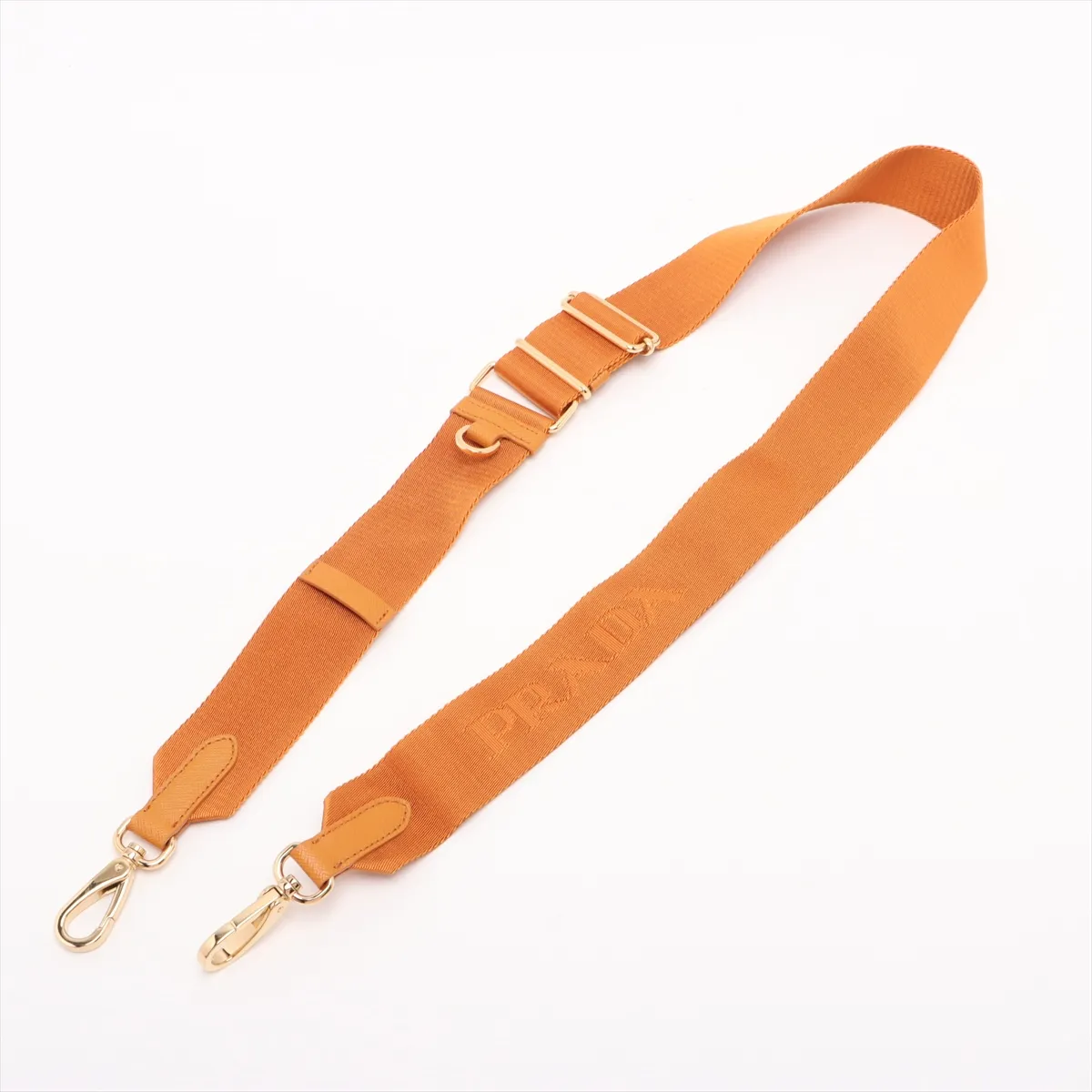 Tessuto Nylon x Leather 2-Way Shoulder Bag, Orange — view 7