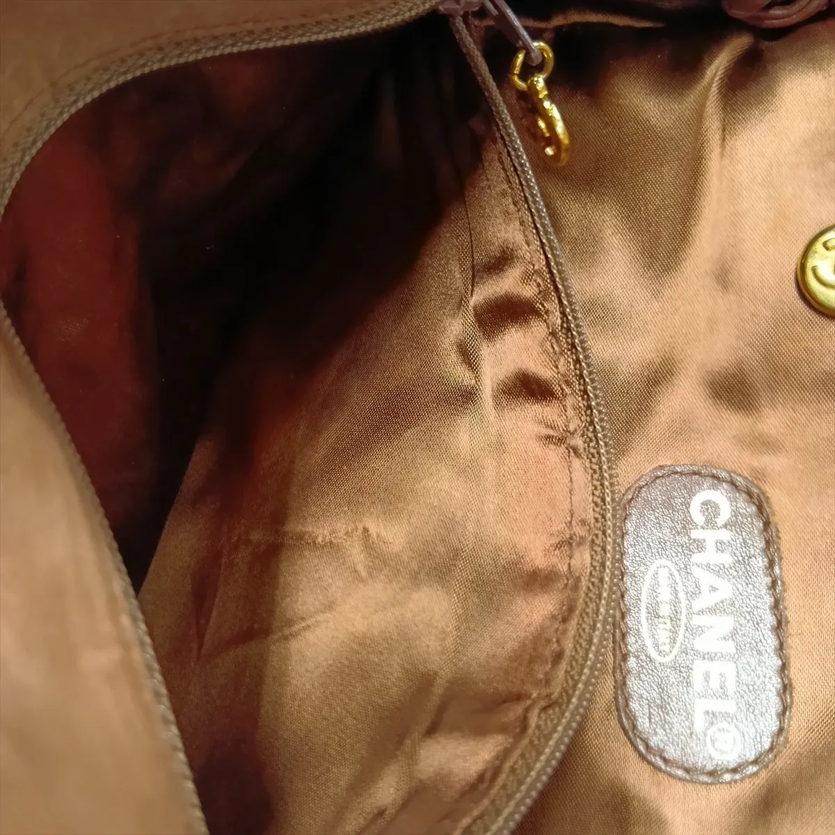 Matelassé Lambskin Chain Shoulder Bag, Tortoiseshell Brown with Gold Hardware, Item No. 3446722 (Serial No. 3) — view 14