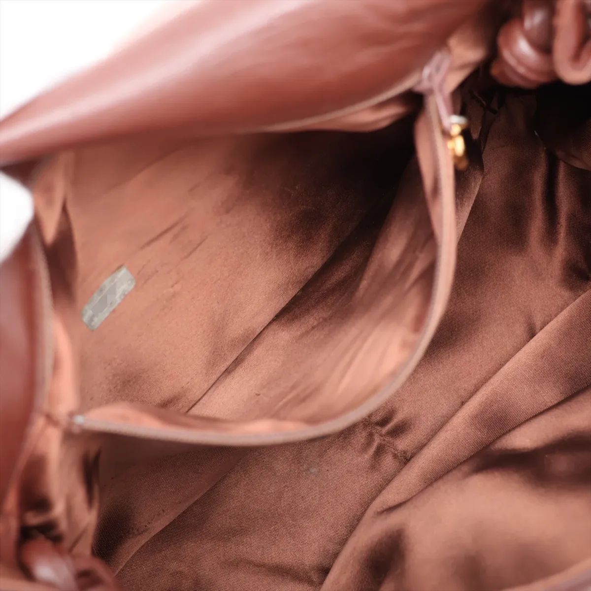 Matelassé Lambskin Chain Shoulder Bag, Tortoiseshell Brown with Gold Hardware, Item No. 3446722 (Serial No. 3) — view 8