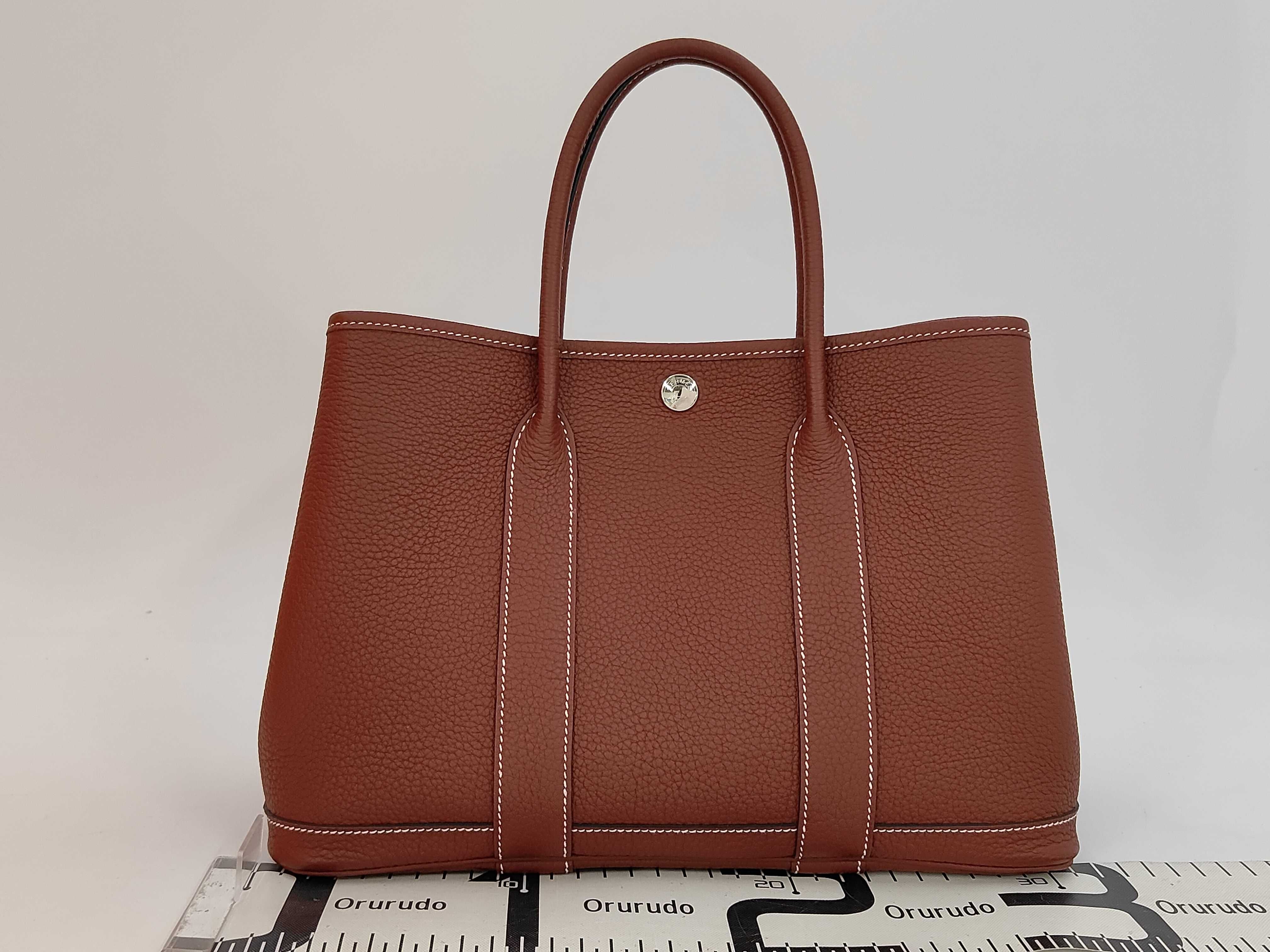 Garden Party 30 TPM Negonda Rouge H Silver Hardware U Stamp Tote Bag — view 2