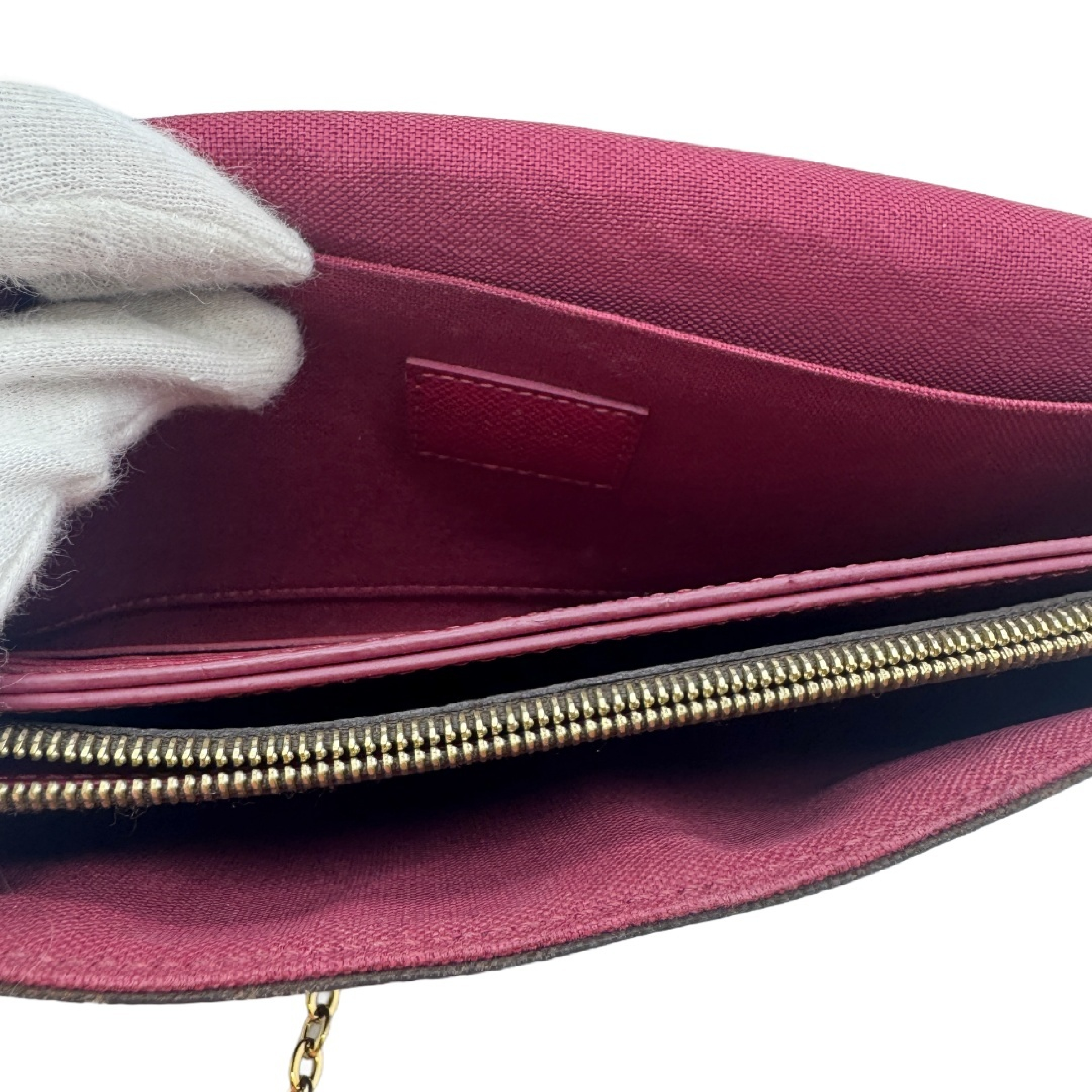 Monogram Pochette Felicie Chain Shoulder Bag — view 10