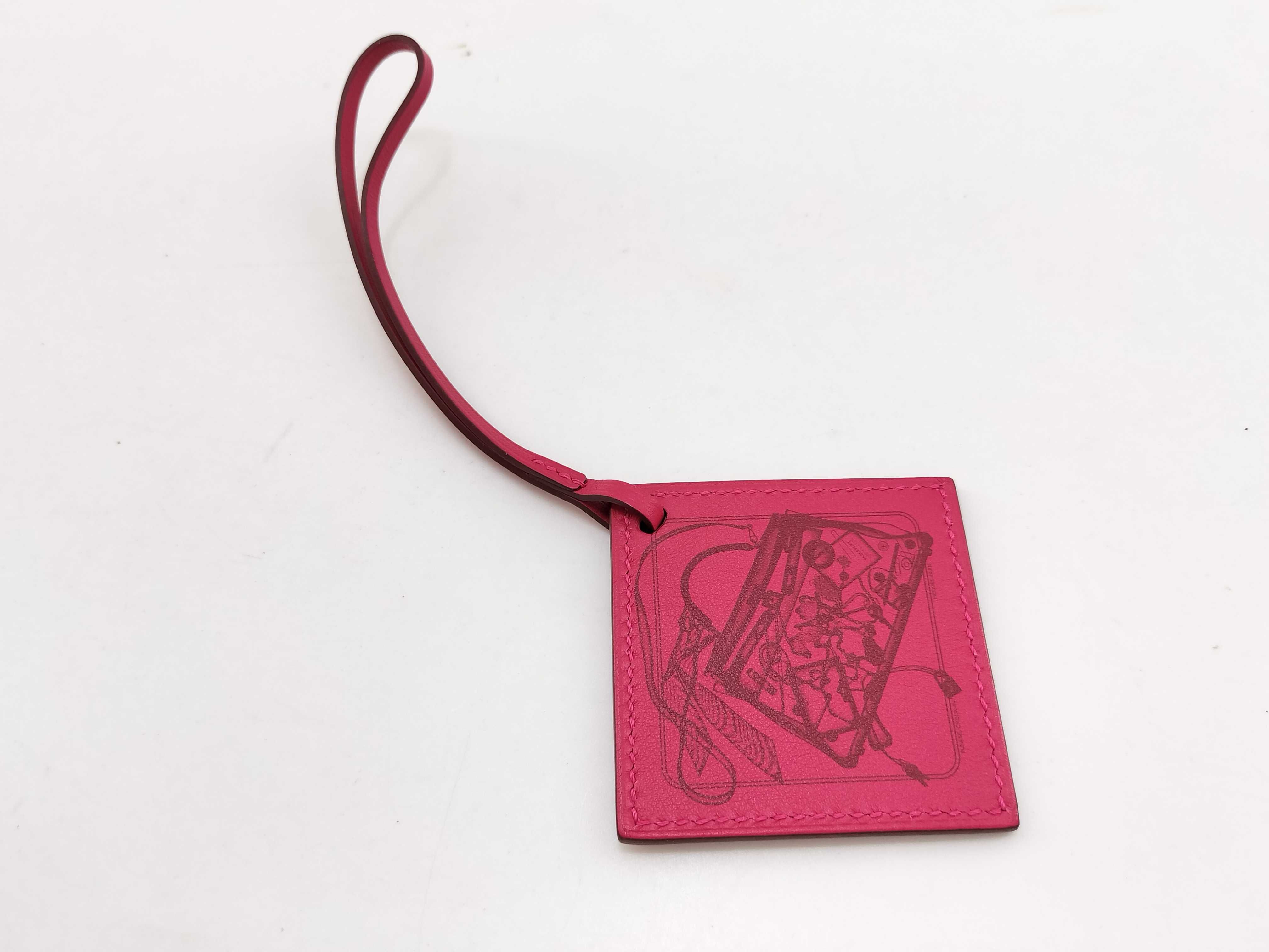 Carre Nano Scarf-shaped Charm, Rose Mexico, Hermes Charm — view 2