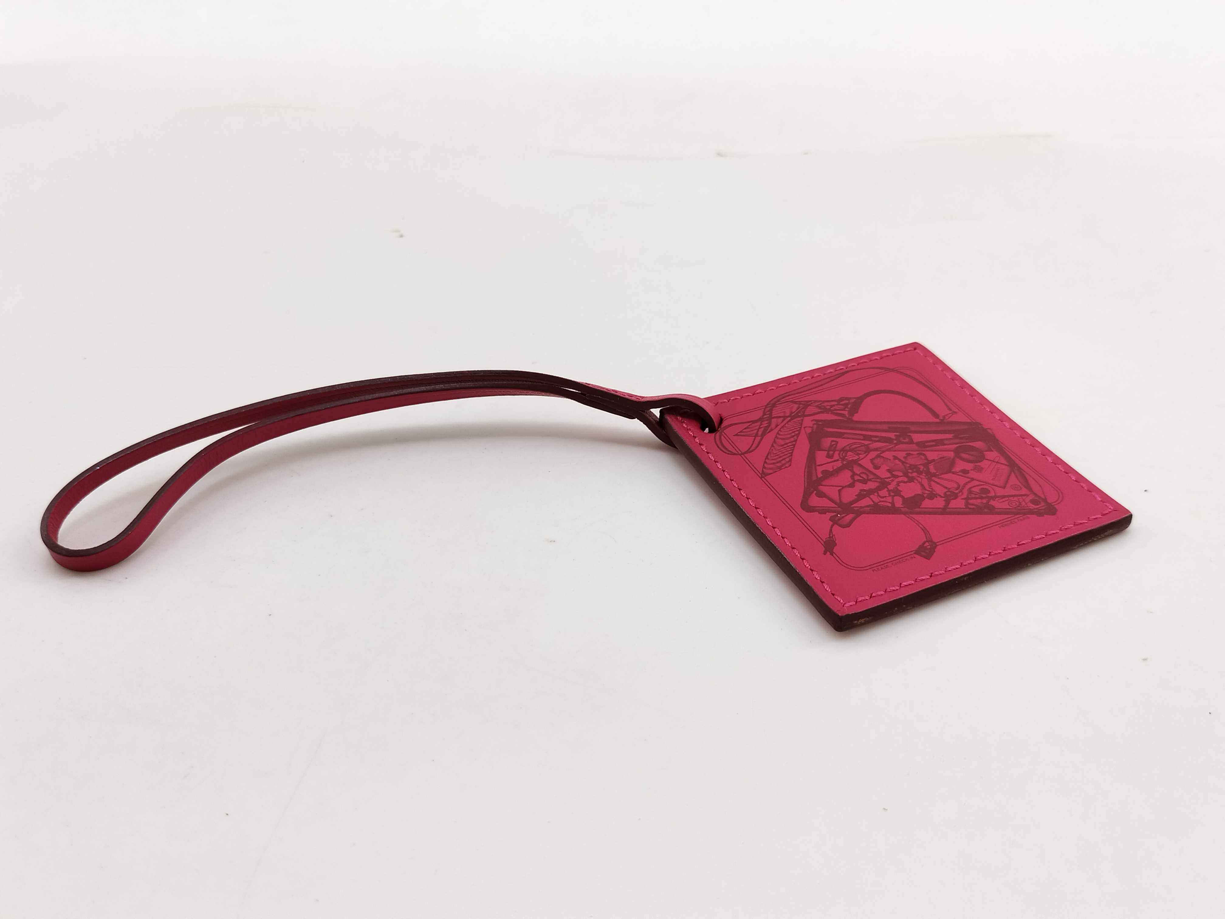 Carre Nano Scarf-shaped Charm, Rose Mexico, Hermes Charm — view 3