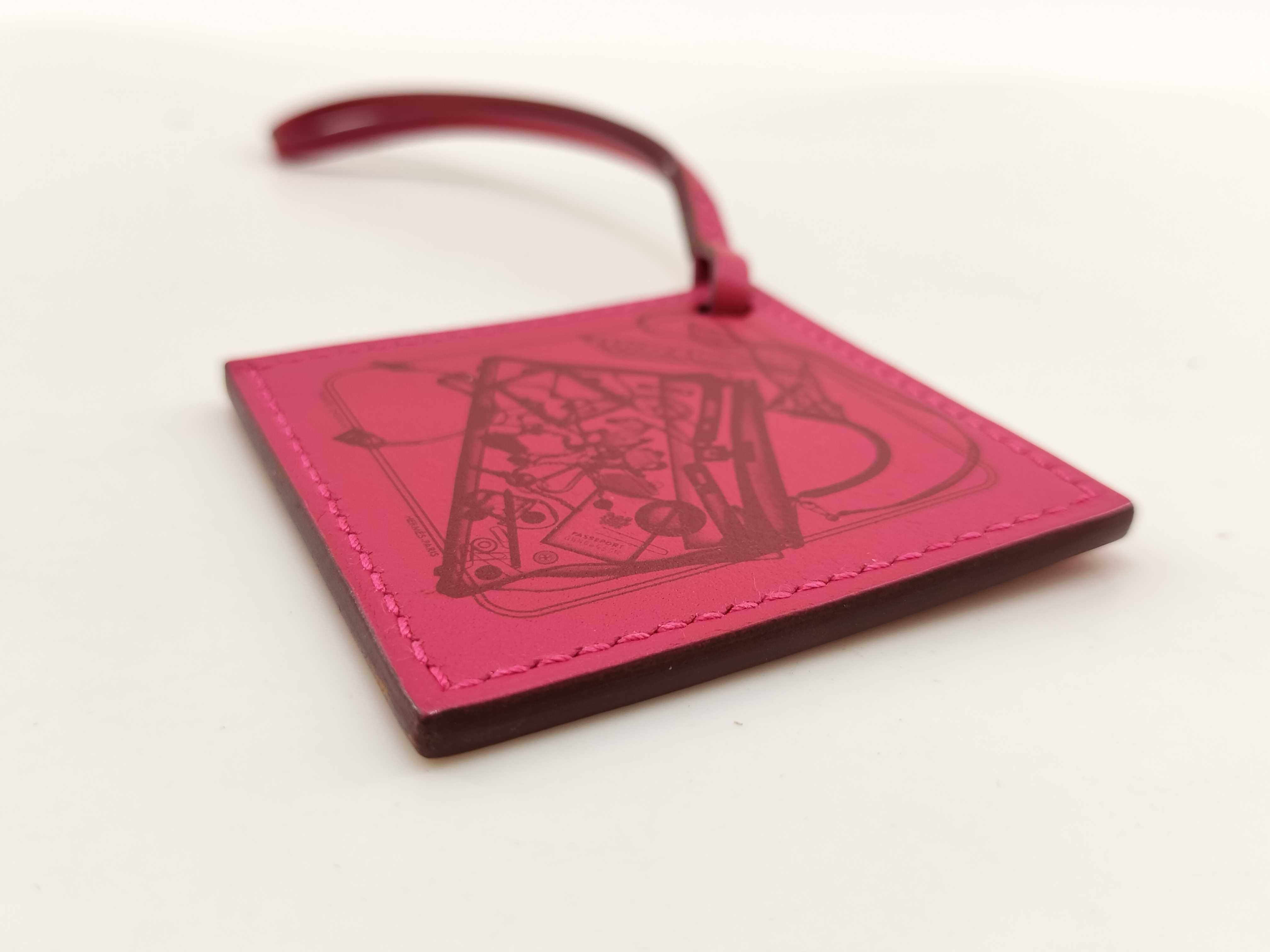Carre Nano Scarf-shaped Charm, Rose Mexico, Hermes Charm — view 4