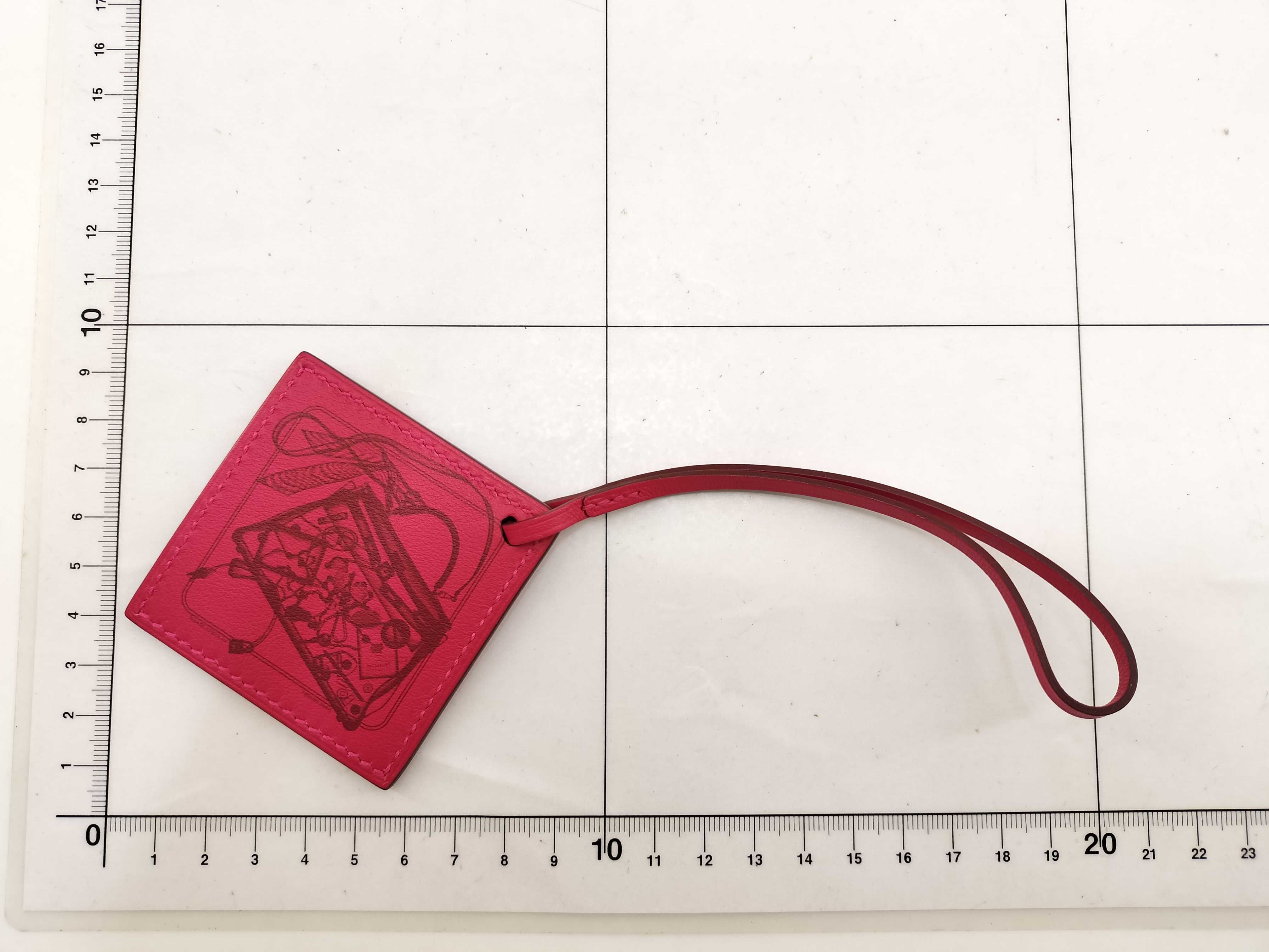 Carre Nano Scarf-shaped Charm, Rose Mexico, Hermes Charm — view 8