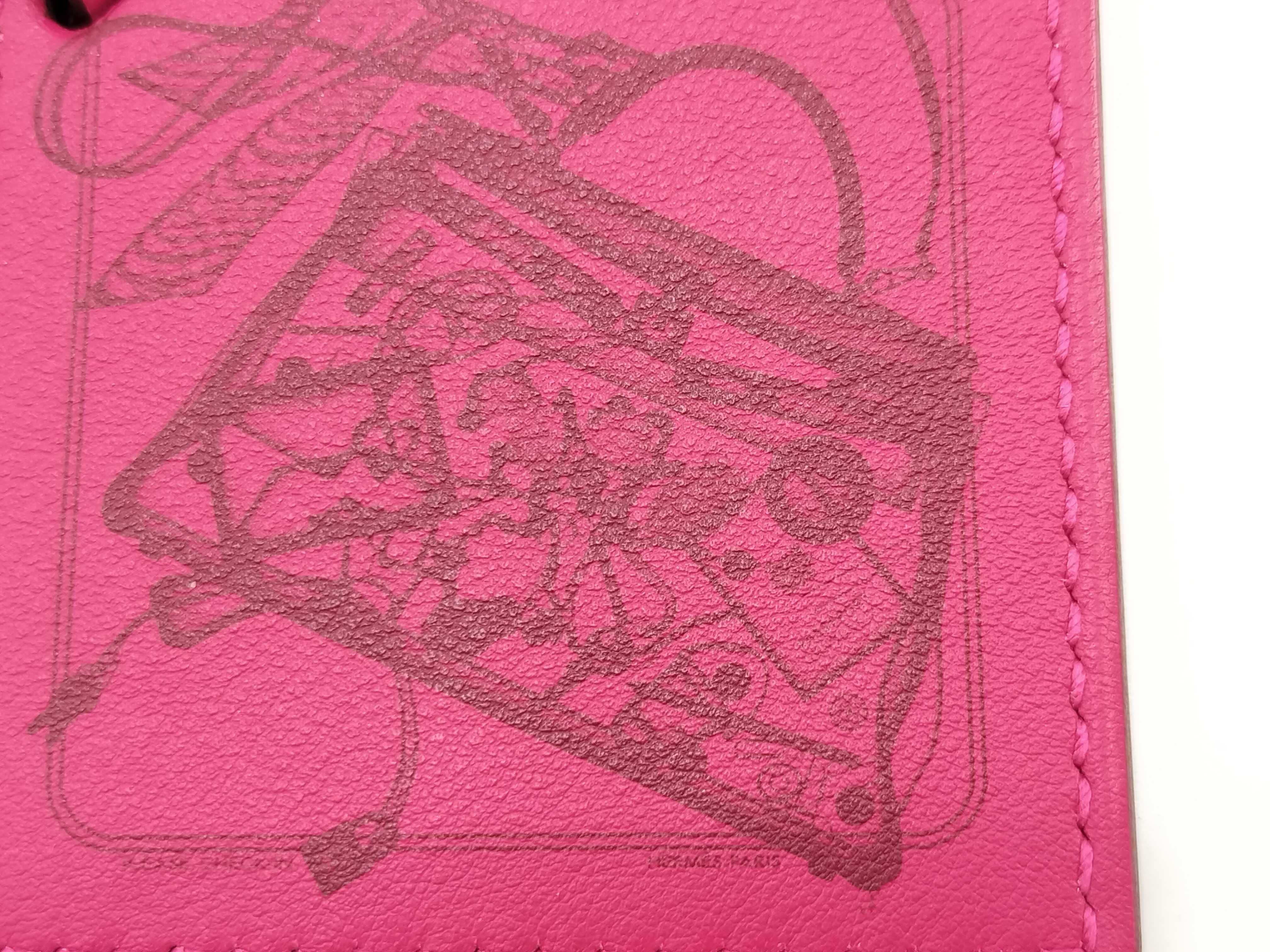 Carre Nano Scarf-shaped Charm, Rose Mexico, Hermes Charm — view 10