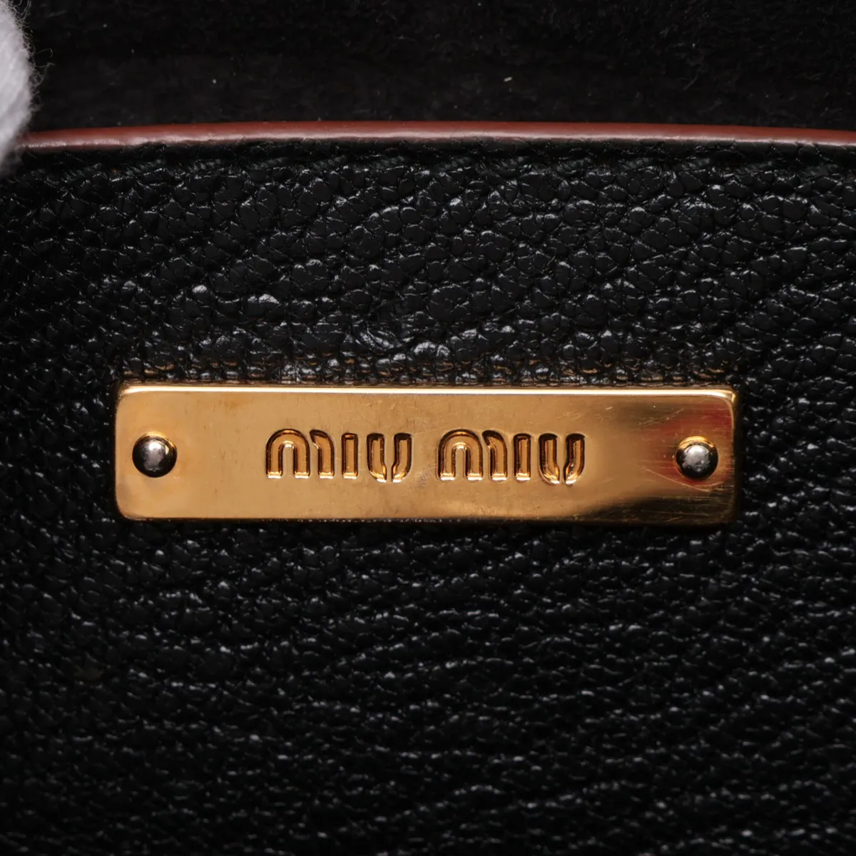 Lady Madras Leather x Rhinestone Shoulder Bag, Black — view 9