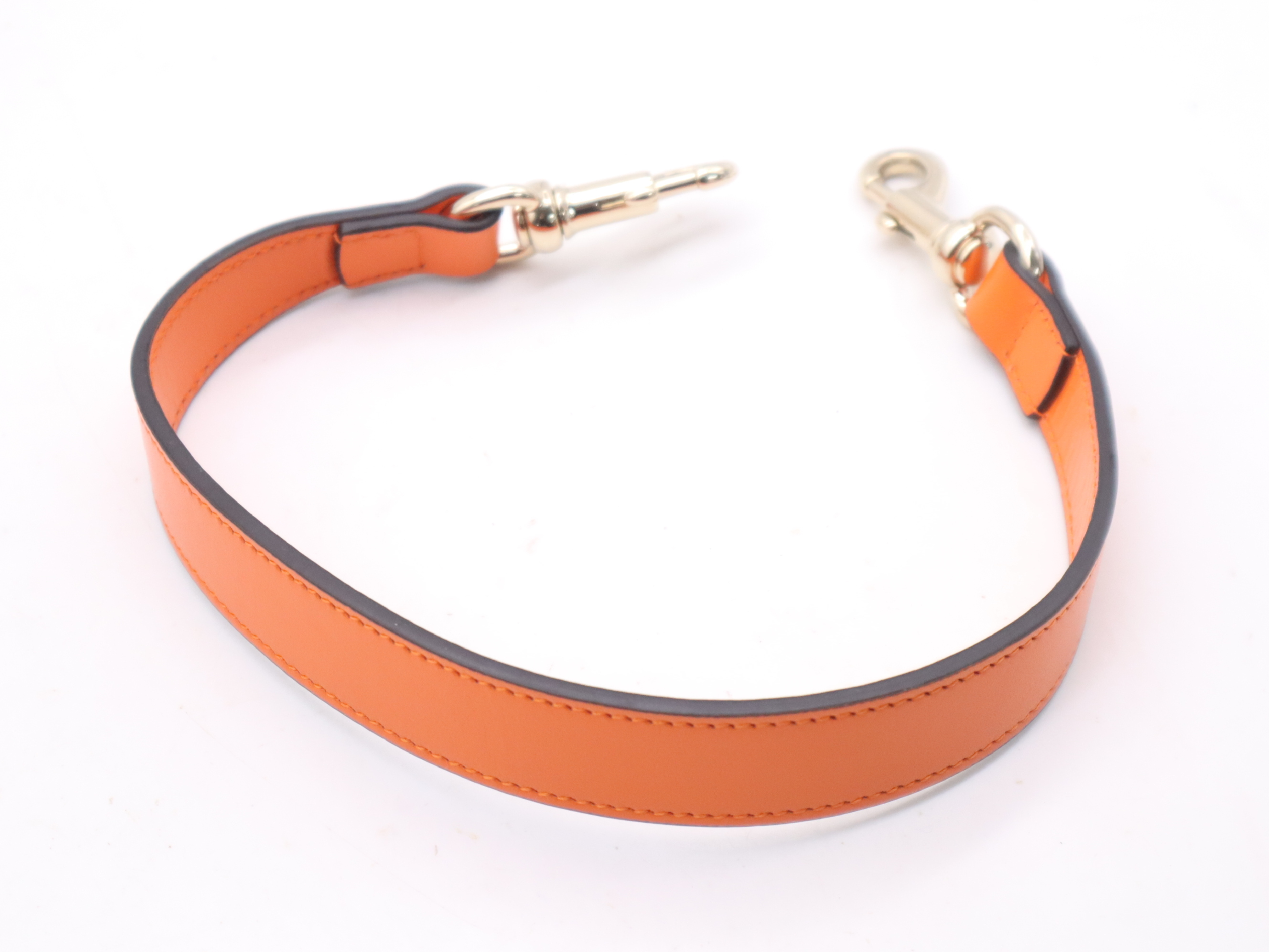 786035GG Canvas Moon Side Shoulder Bag with Strap and Dust Bag, Orange — view 10