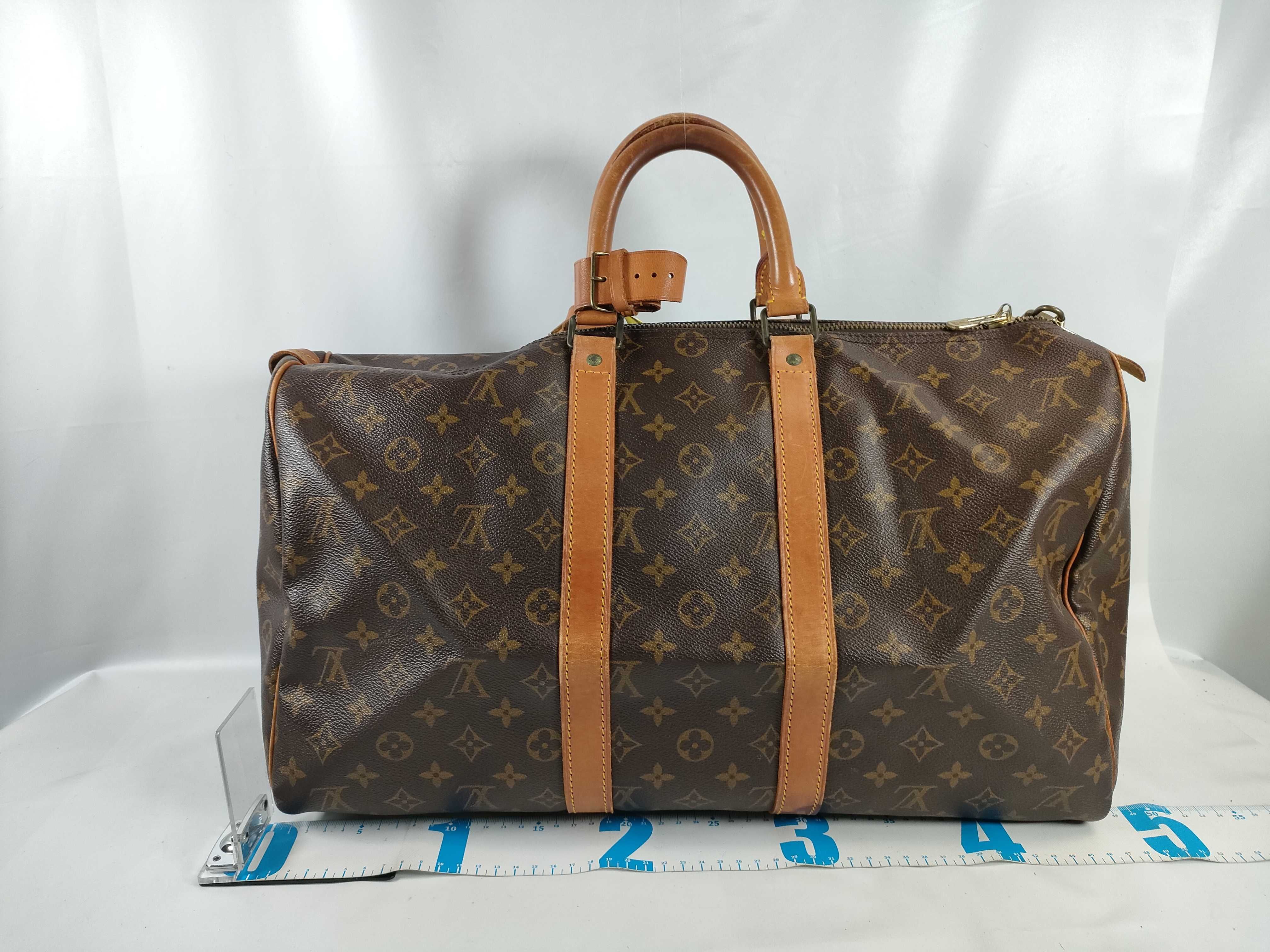 Monogram M41428 Keepall 45 Boston Bag with Name Engraving — view 2