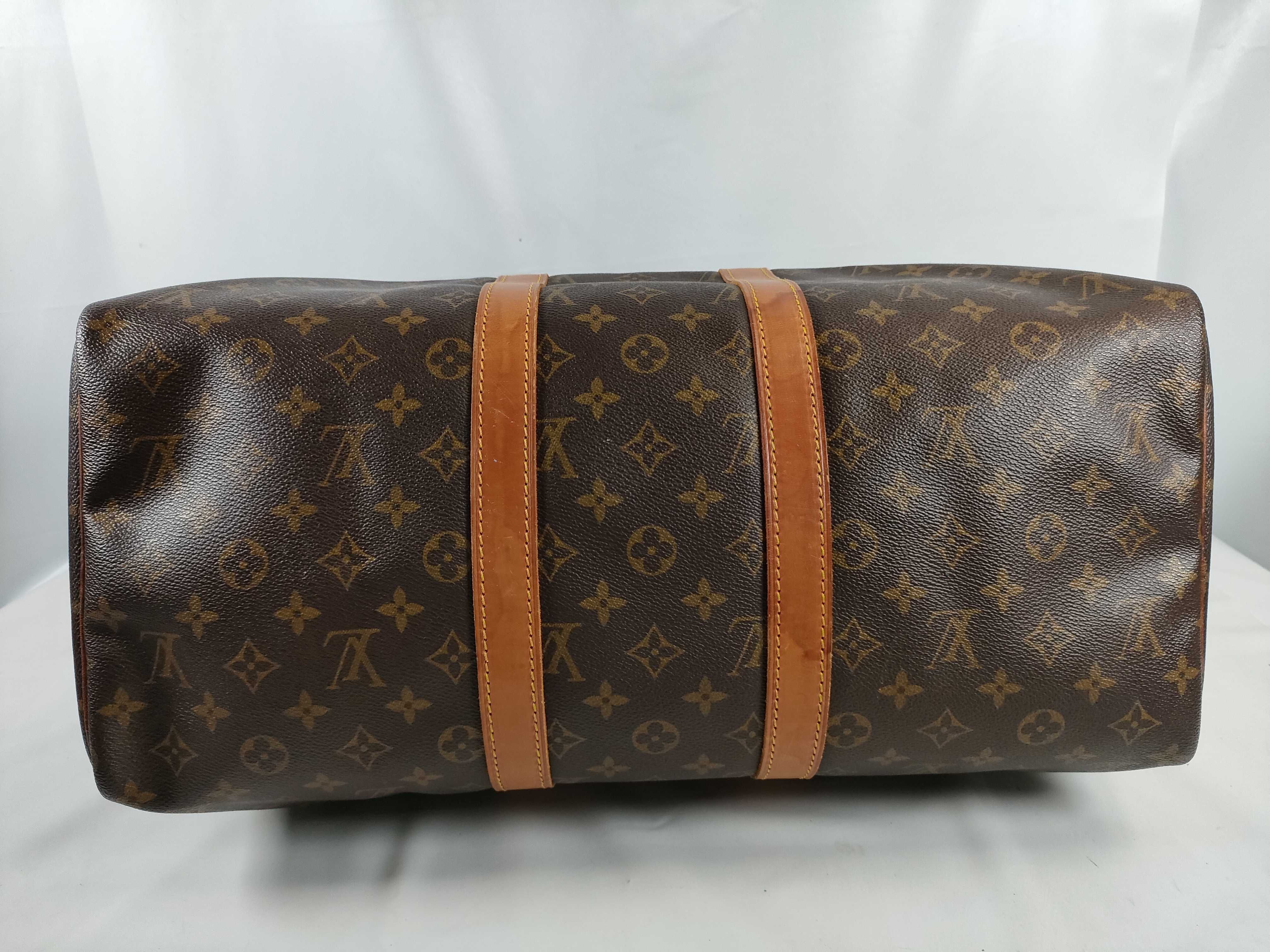 Monogram M41428 Keepall 45 Boston Bag with Name Engraving — view 7