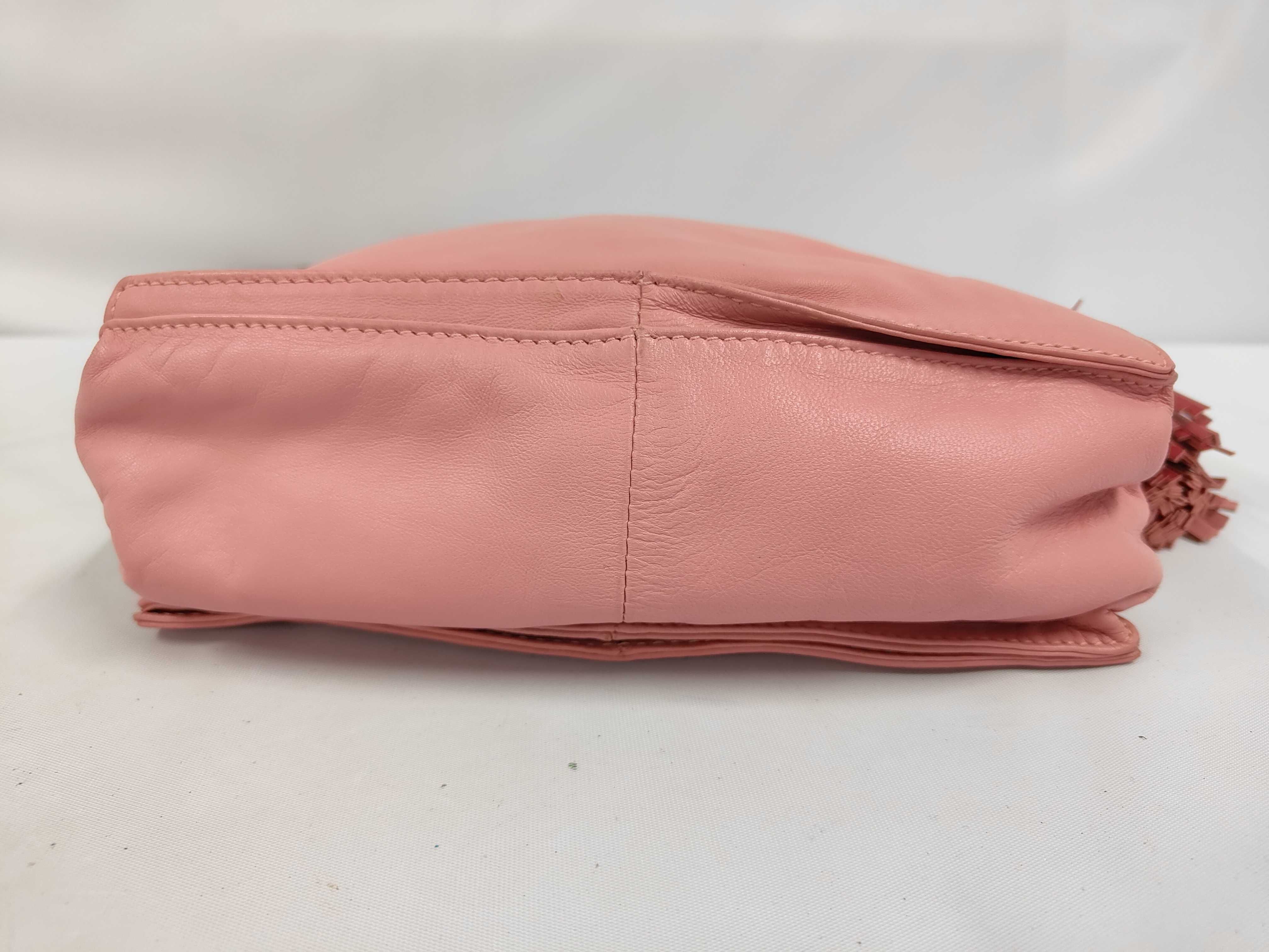 Flamenco Shoulder Bag, Tassel, Leather, Bicolor, Pink and Red Shoulder Bag — view 4