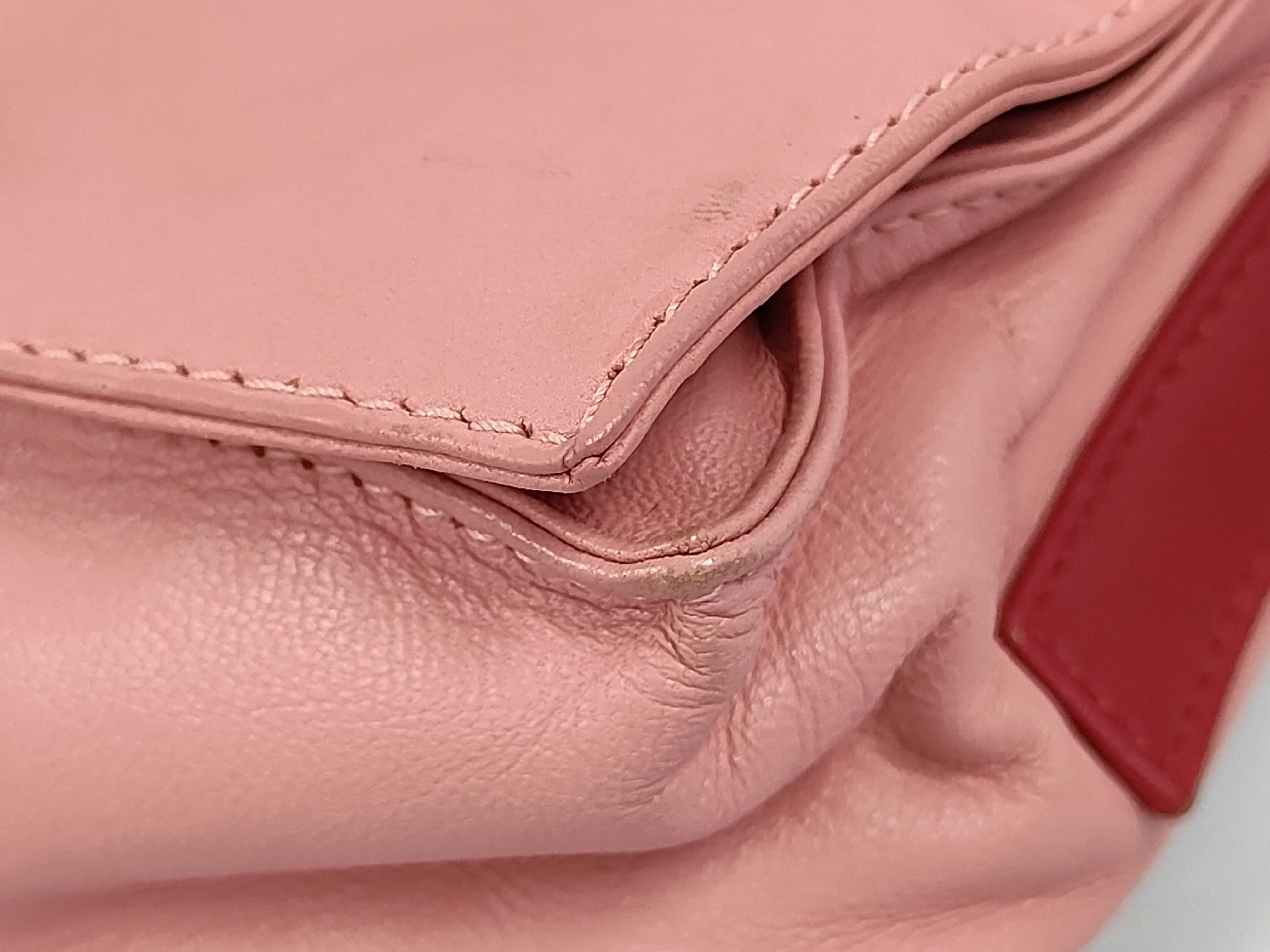 Flamenco Shoulder Bag, Tassel, Leather, Bicolor, Pink and Red Shoulder Bag — view 5