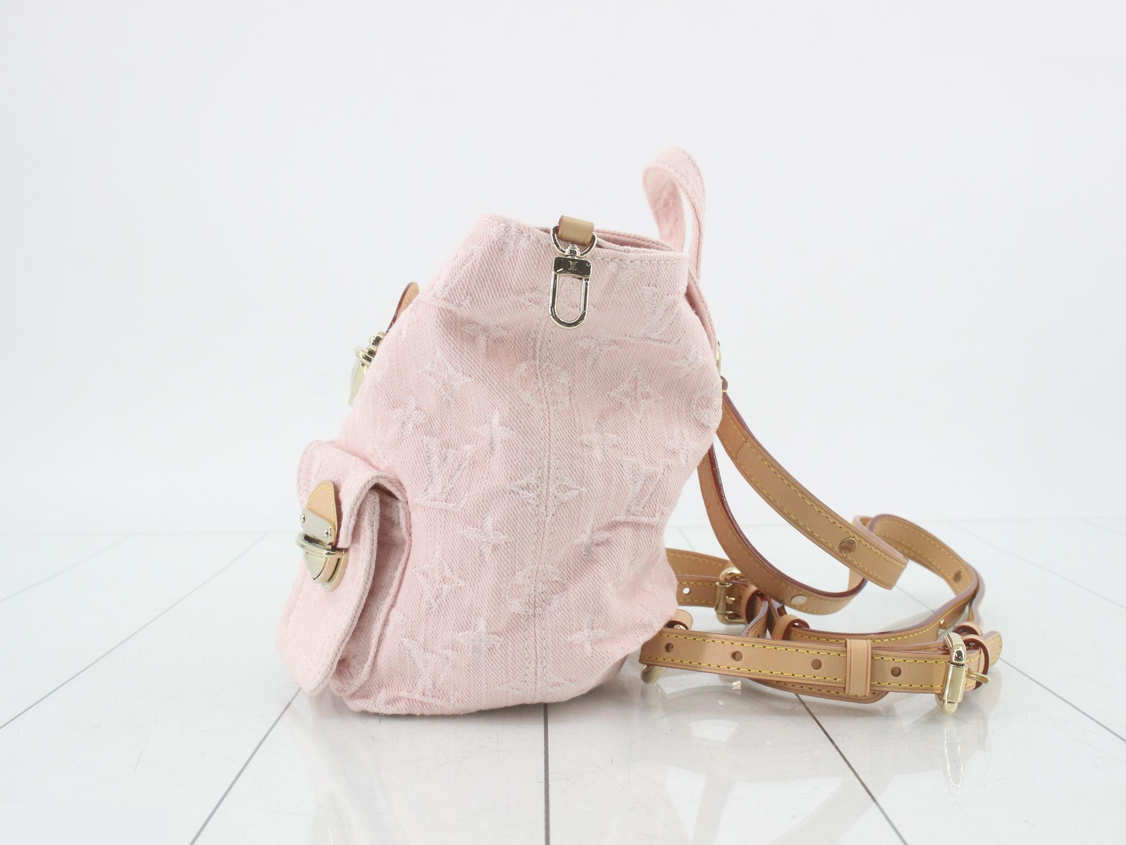 Monogram Denim Venice M13031 Pink — view 3