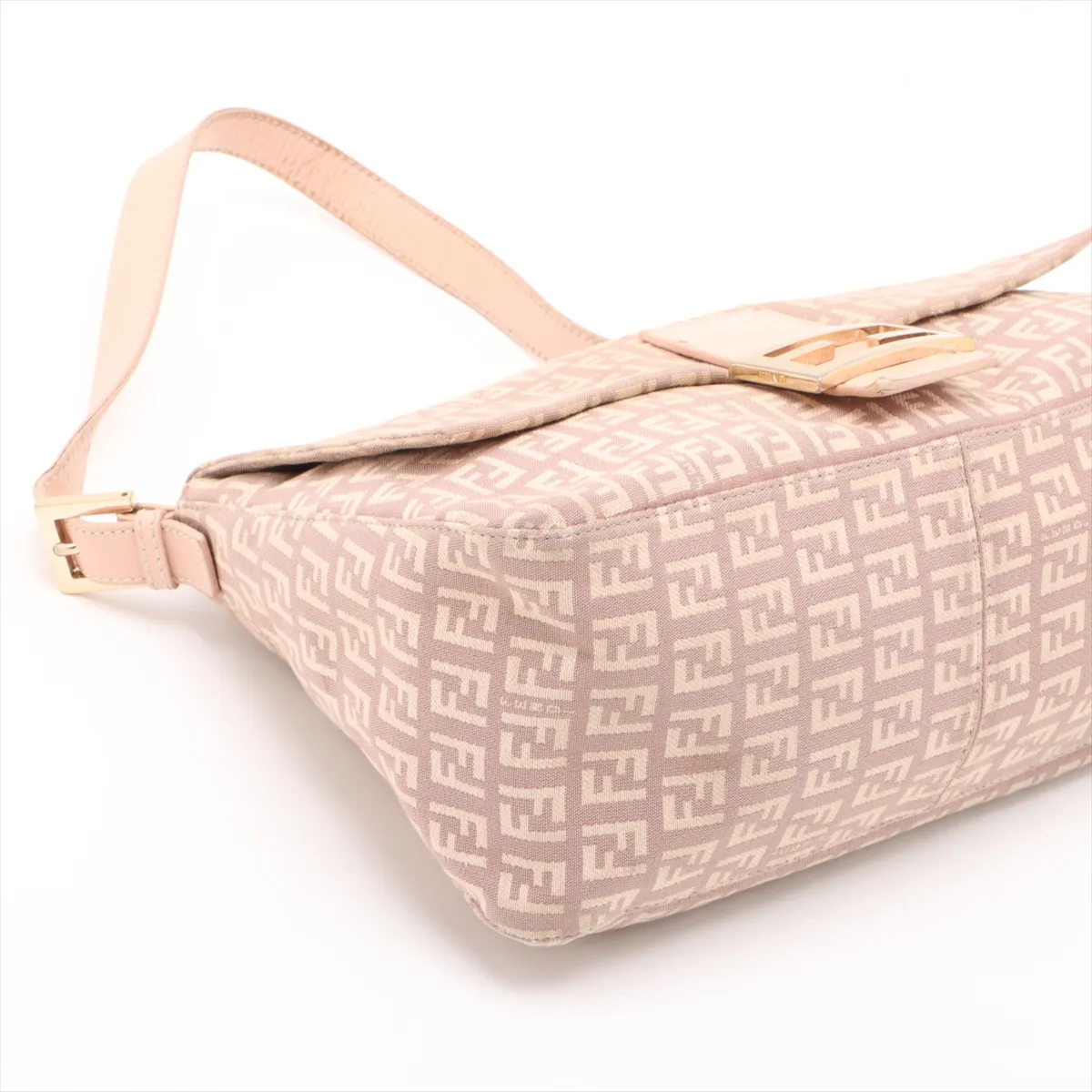 Zucchino Mamma Bucket Canvas x Leather Shoulder Bag Pink x Beige 8BR001 — view 4