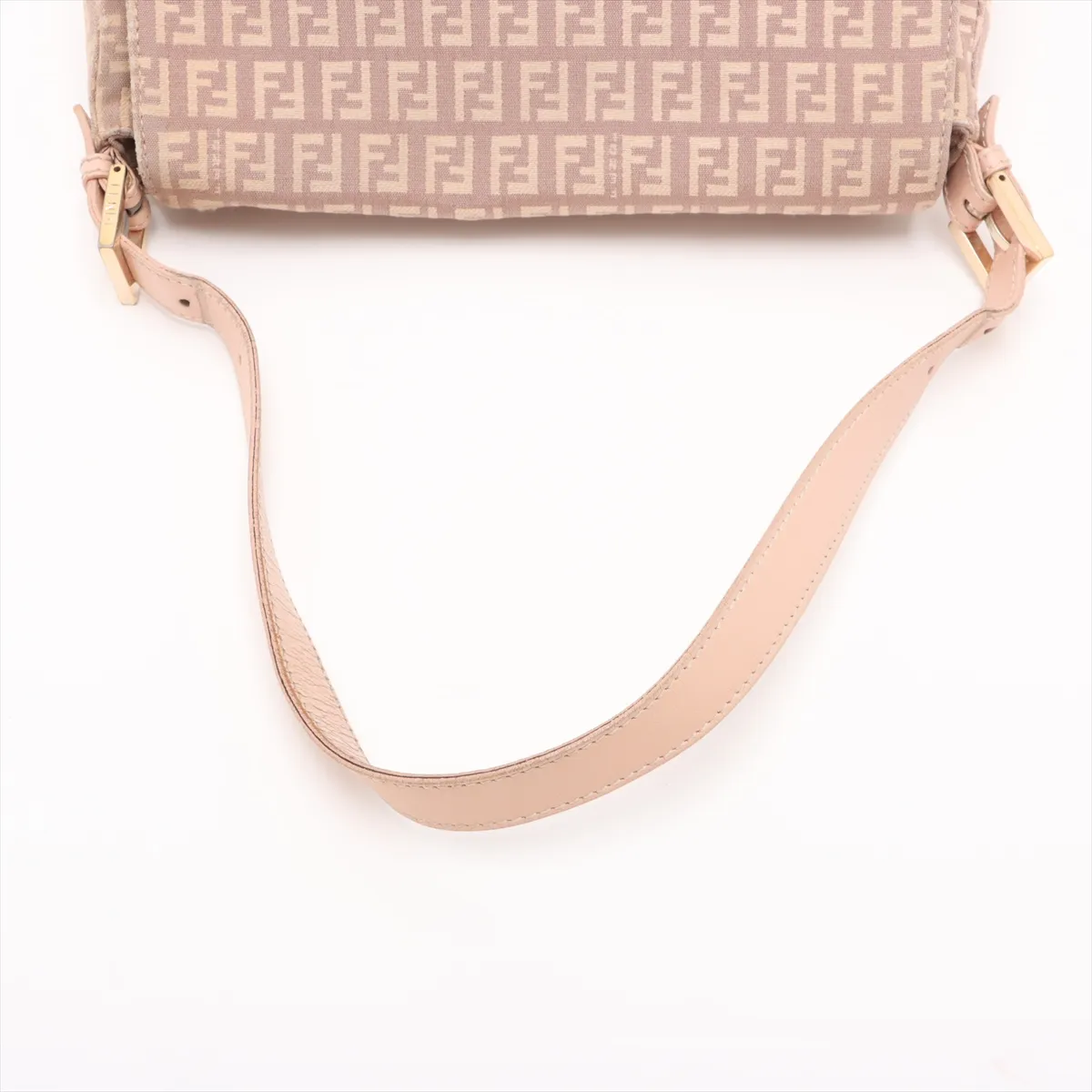 Zucchino Mamma Bucket Canvas x Leather Shoulder Bag Pink x Beige 8BR001 — view 5