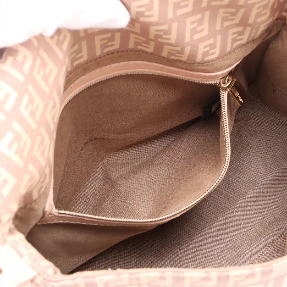 Zucchino Mamma Bucket Canvas x Leather Shoulder Bag Pink x Beige 8BR001 — view 8
