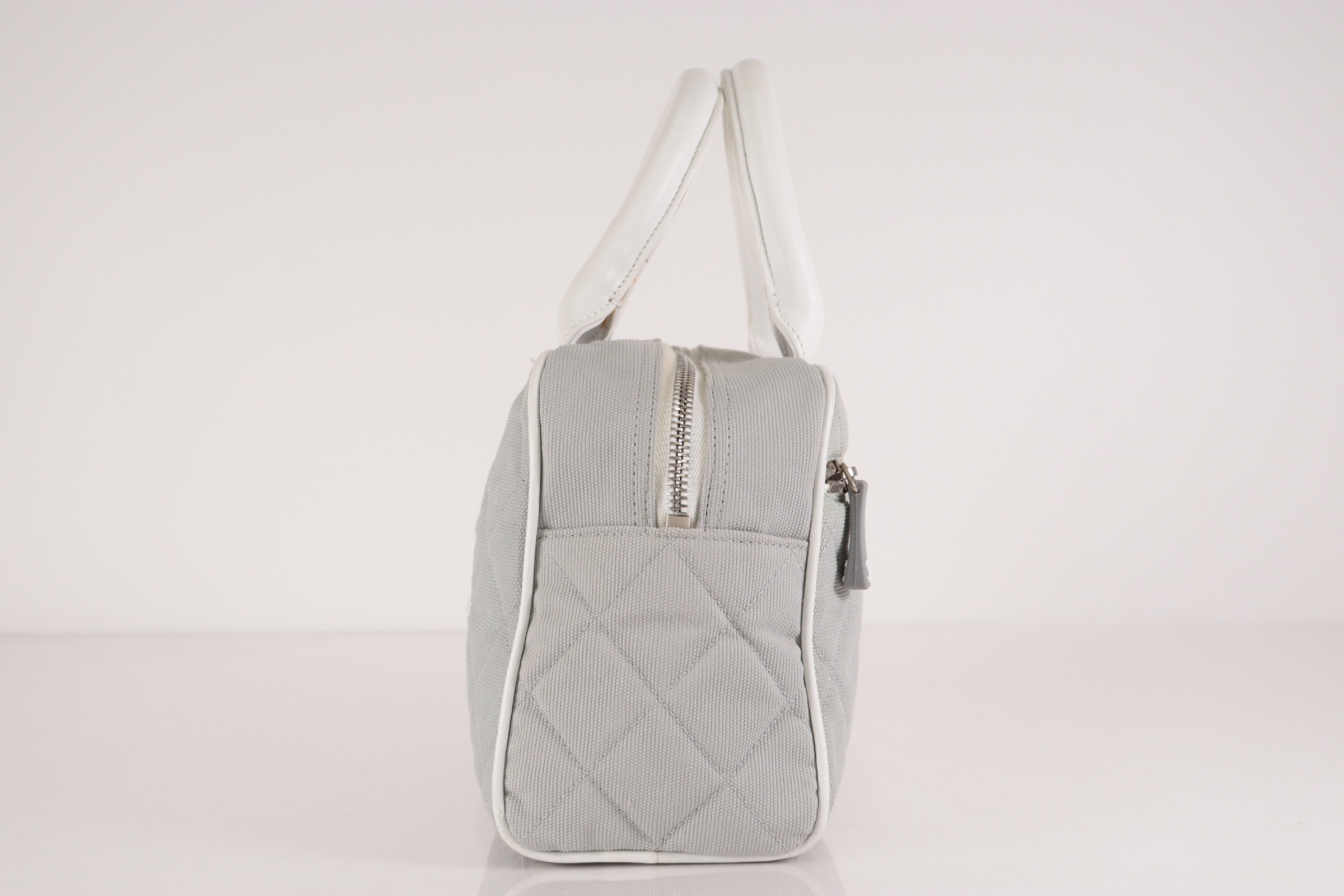Logo Canvas Mini Boston Bag, Gray, Series 6 Boston Bag — view 3