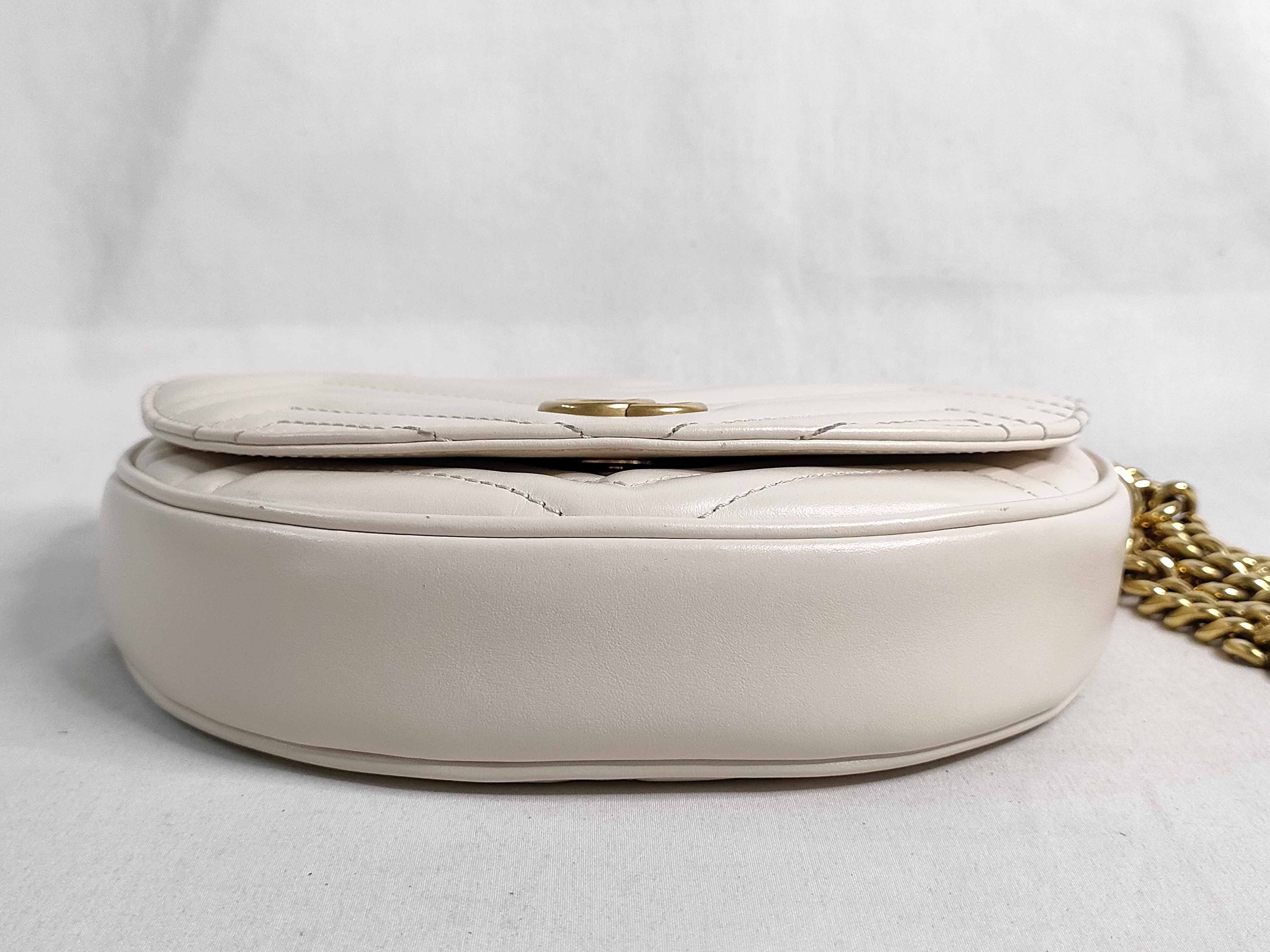 KR- GG Marmont Leather Chain Shoulder Bag White 746431 - Grade B Shoulder Bag — view 7