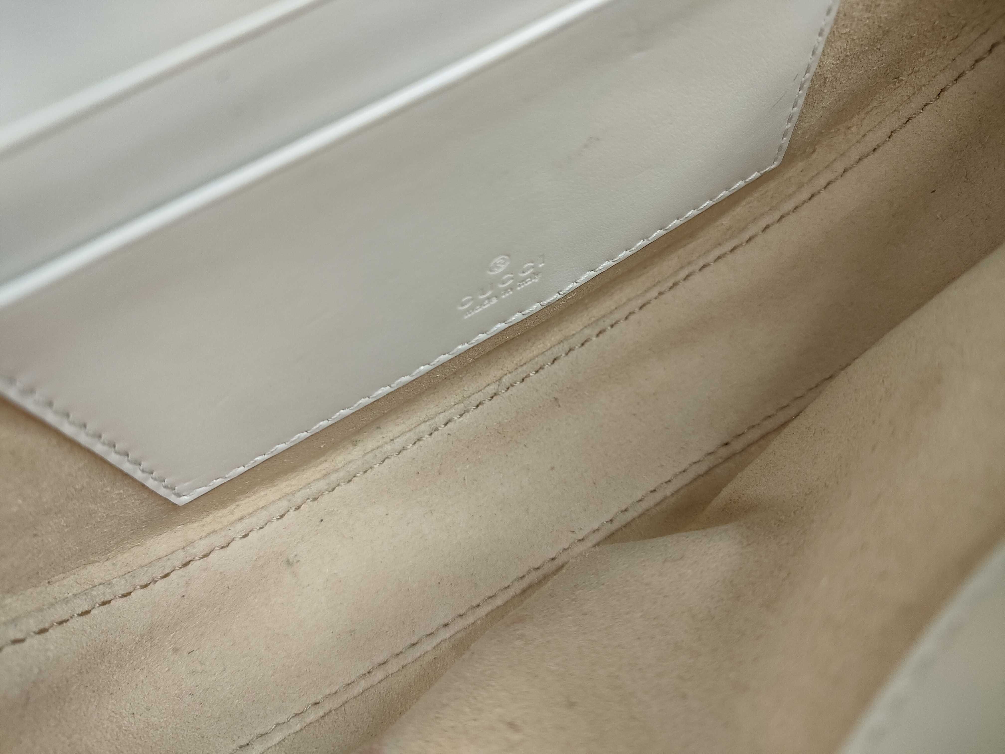 KR- GG Marmont Leather Chain Shoulder Bag White 746431 - Grade B Shoulder Bag — view 10